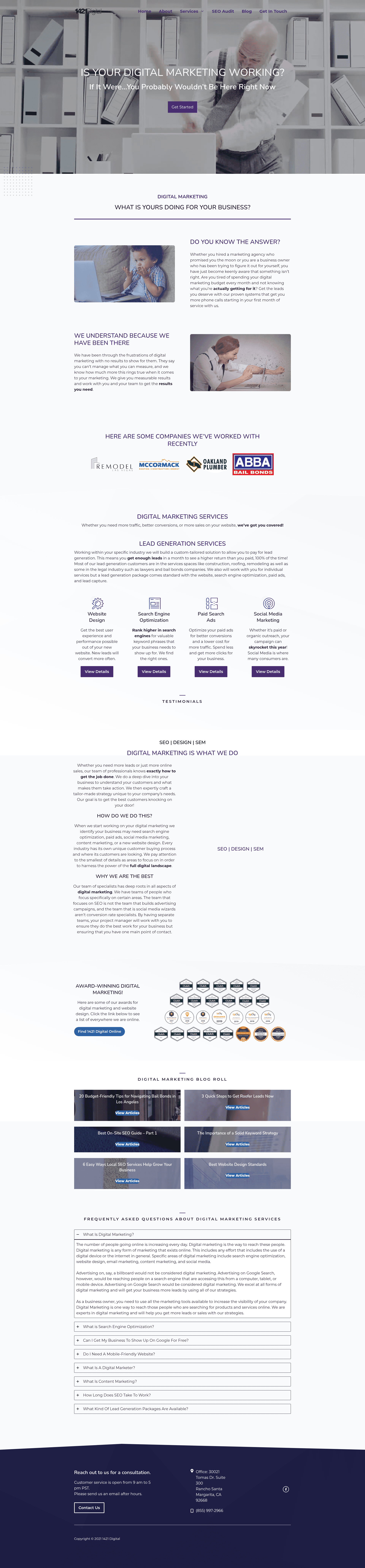 1421 Digital website screenshot