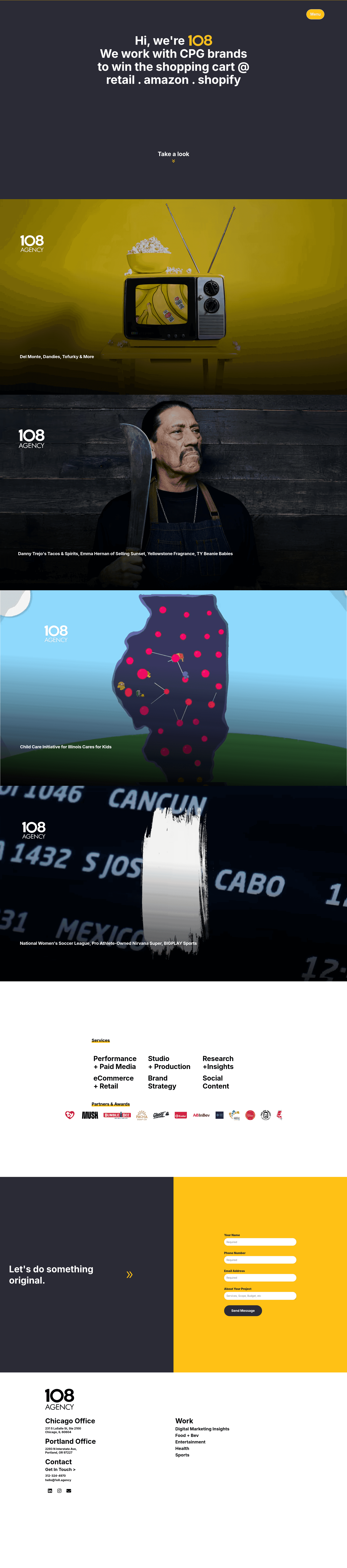 1o8 website screenshot