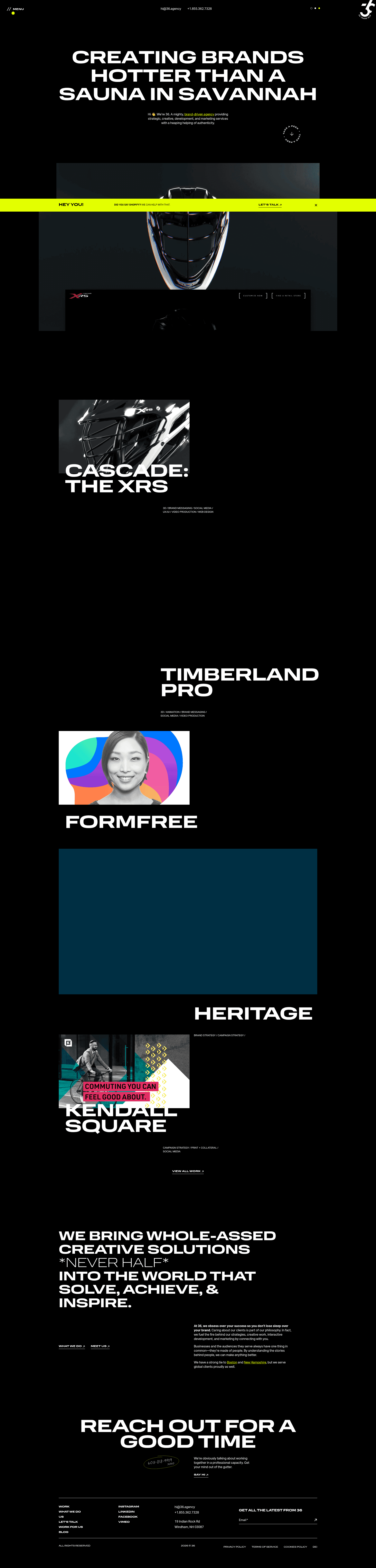 36creative website screenshot
