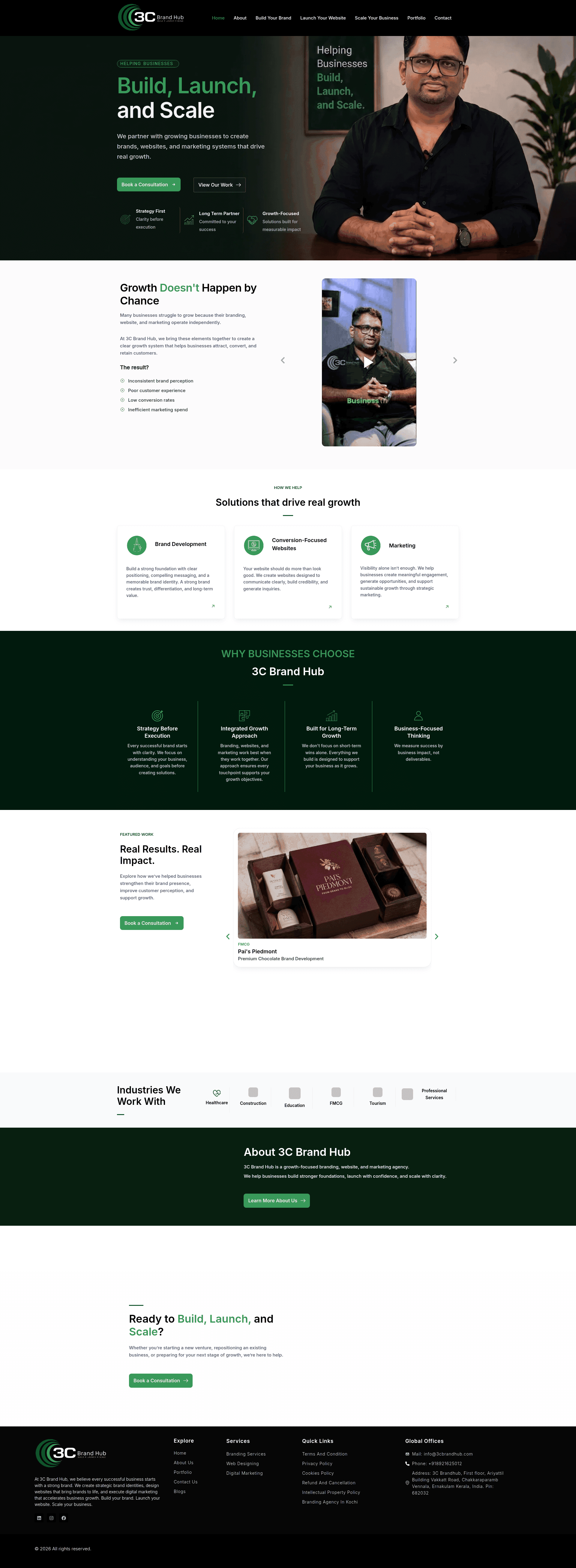 3C Brand Hub website screenshot