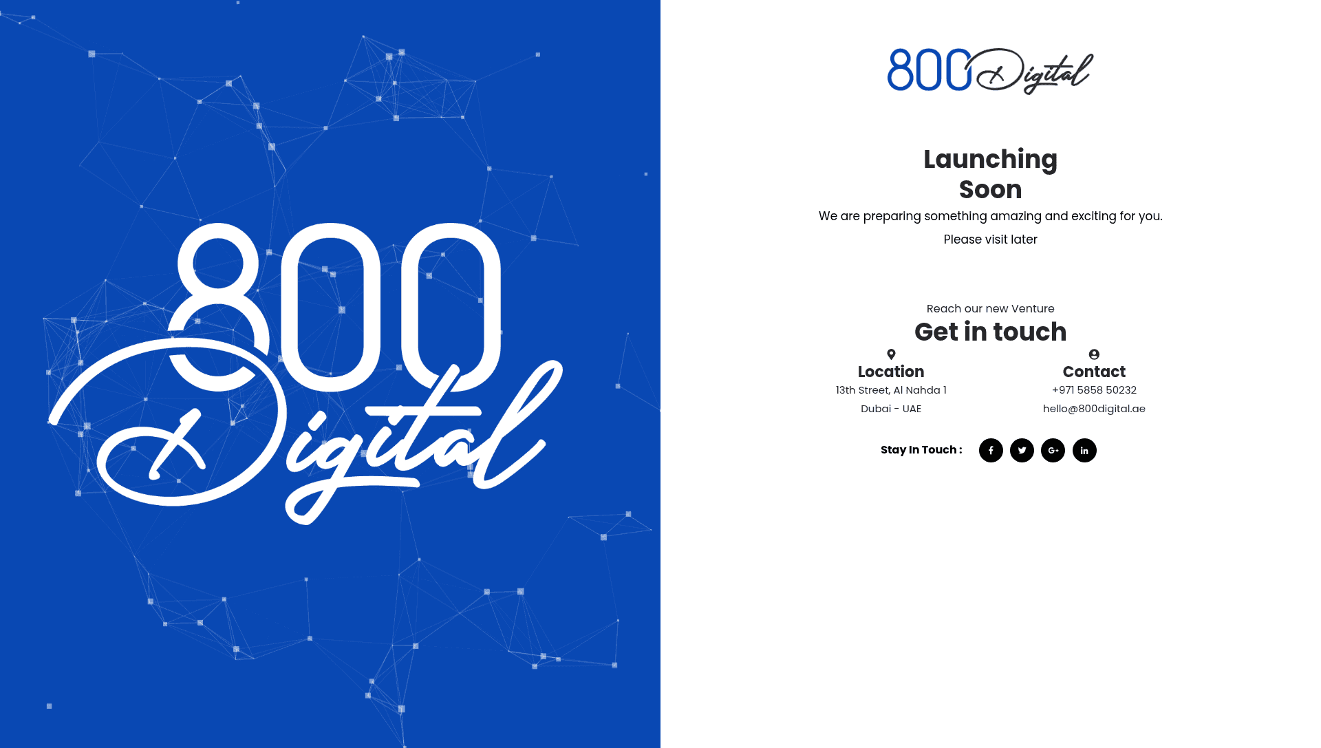 800 Digital website screenshot