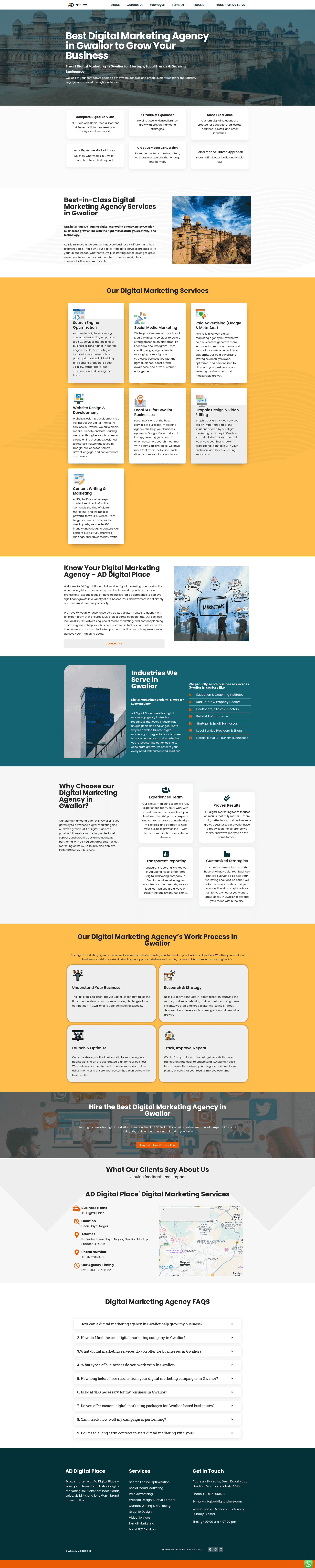 AD digital place website screenshot