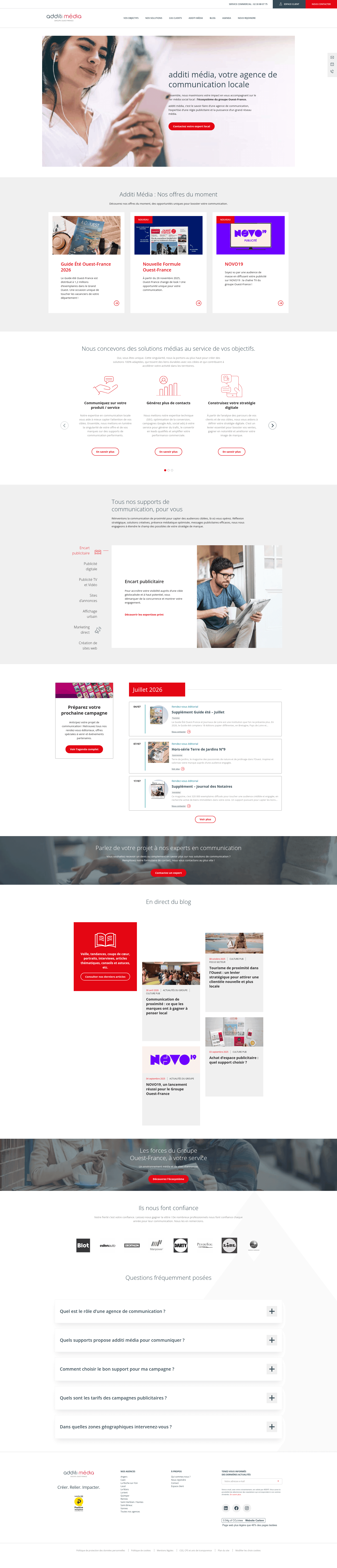 Additi website screenshot