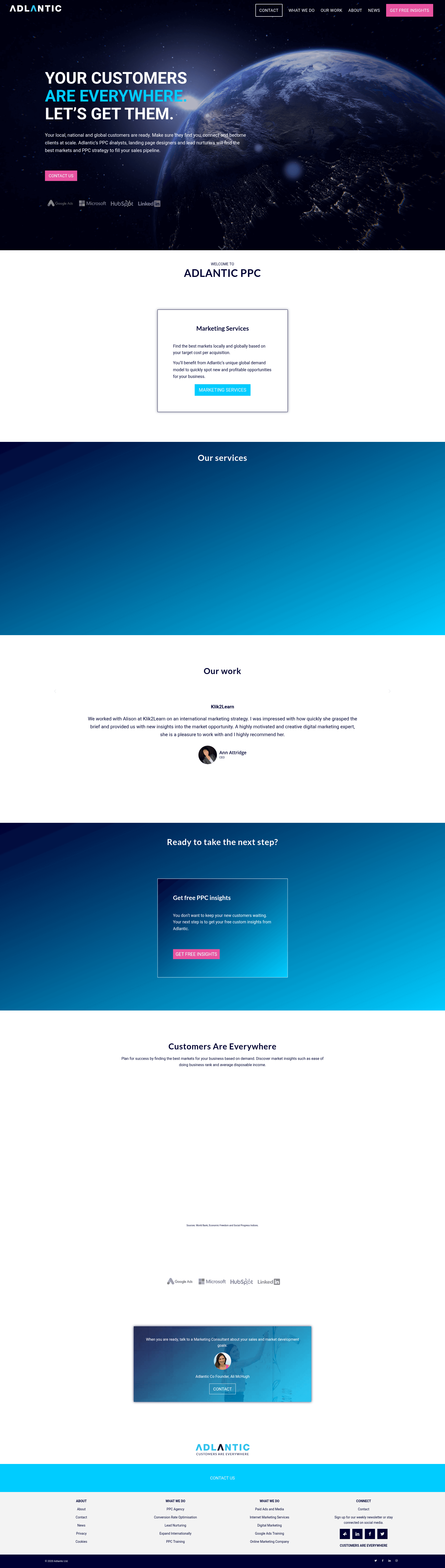 Adlantic website screenshot