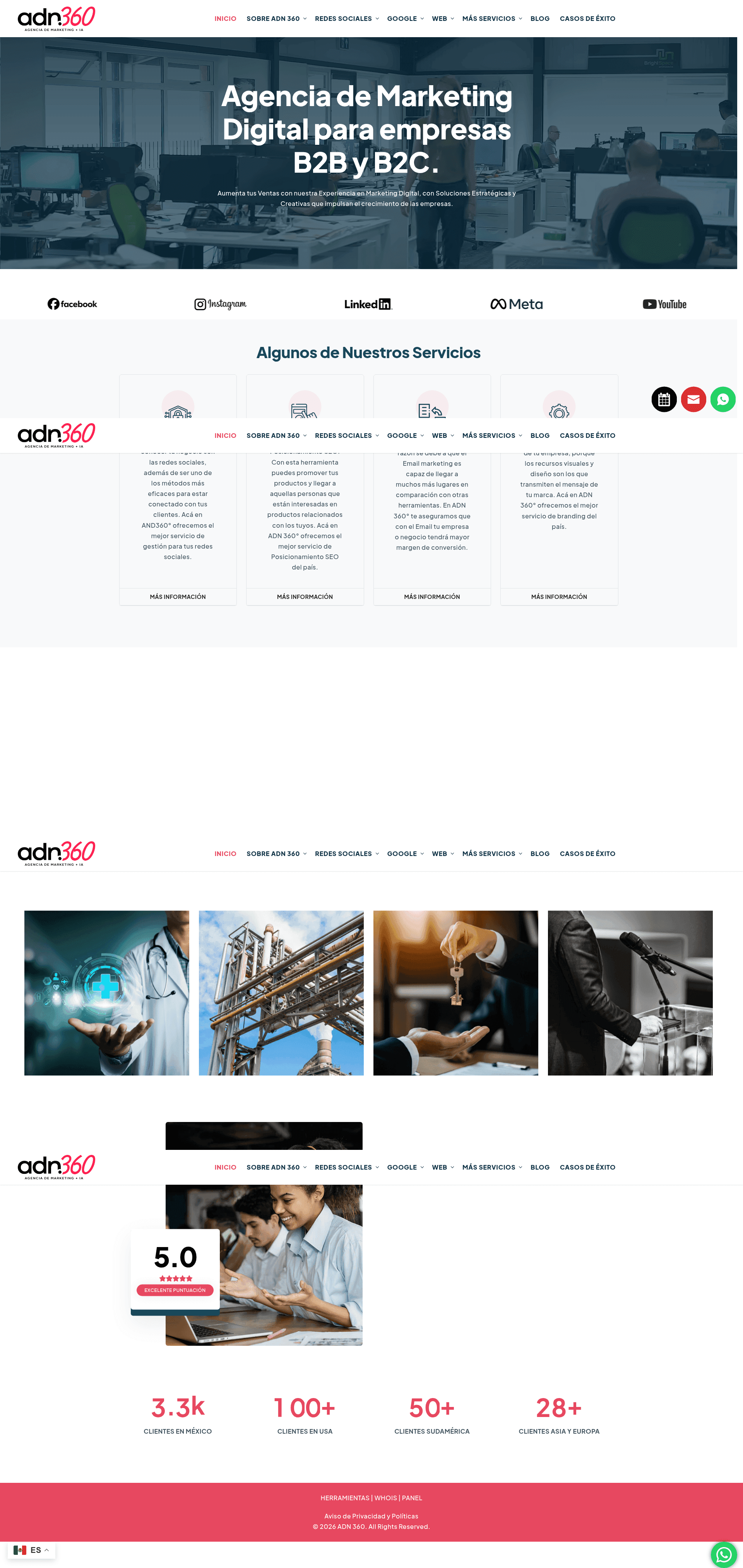 ADN 360 website screenshot
