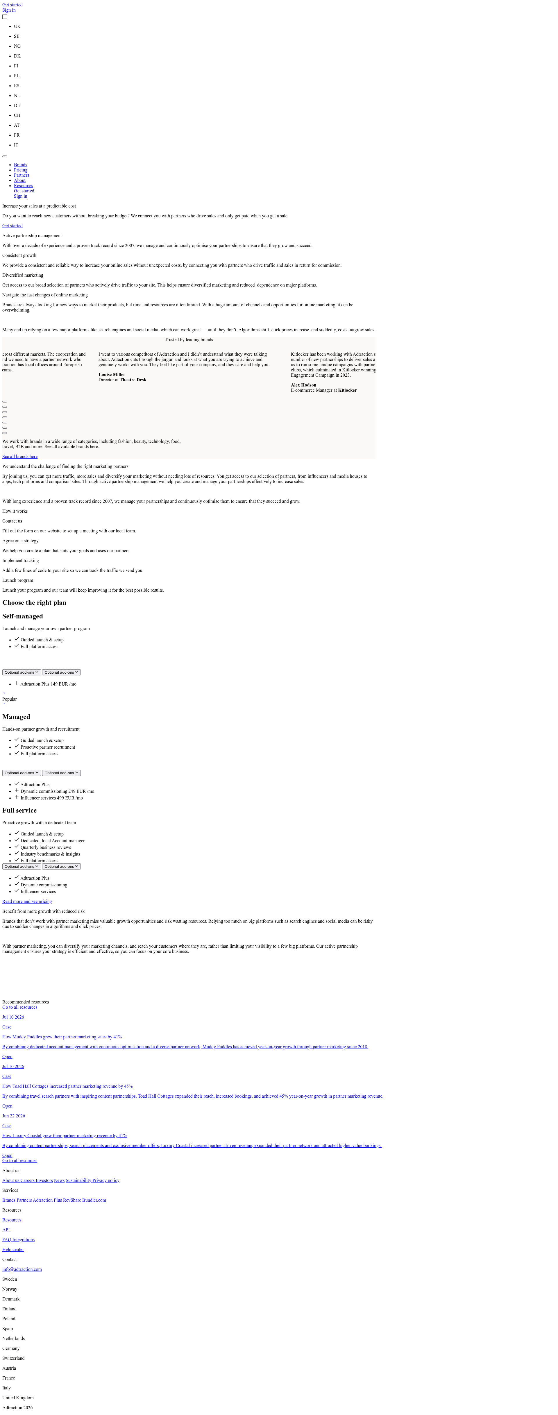 Adservice website screenshot