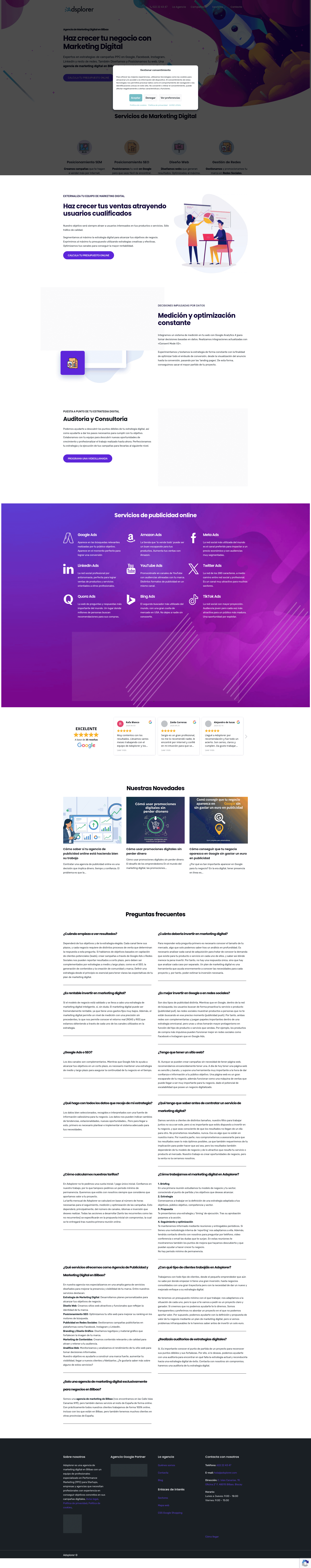 Adsplorer website screenshot