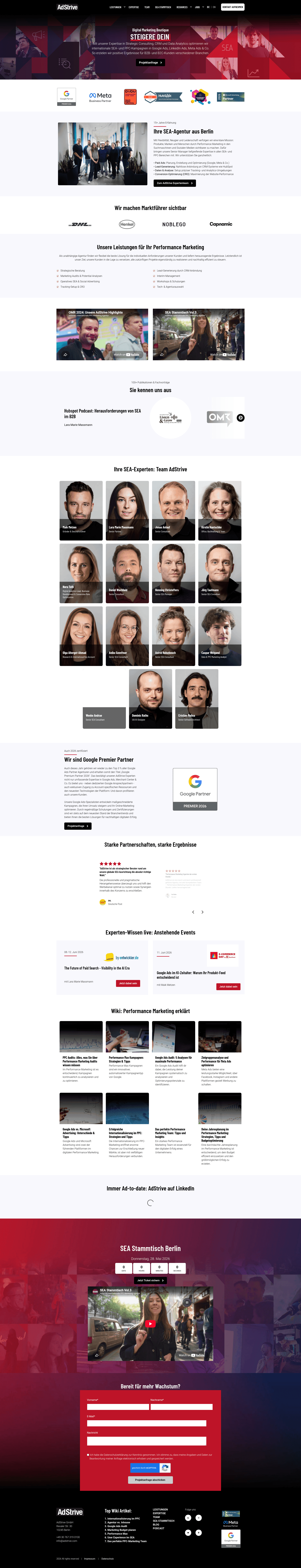 AdStrive website screenshot