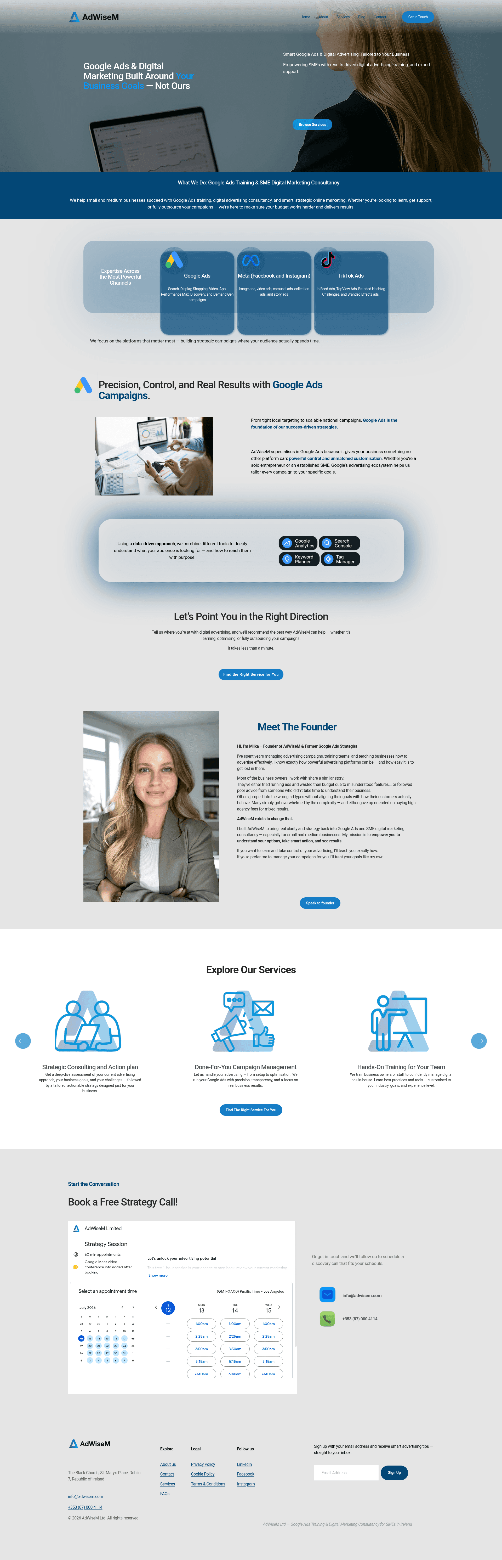 AdWiseM website screenshot