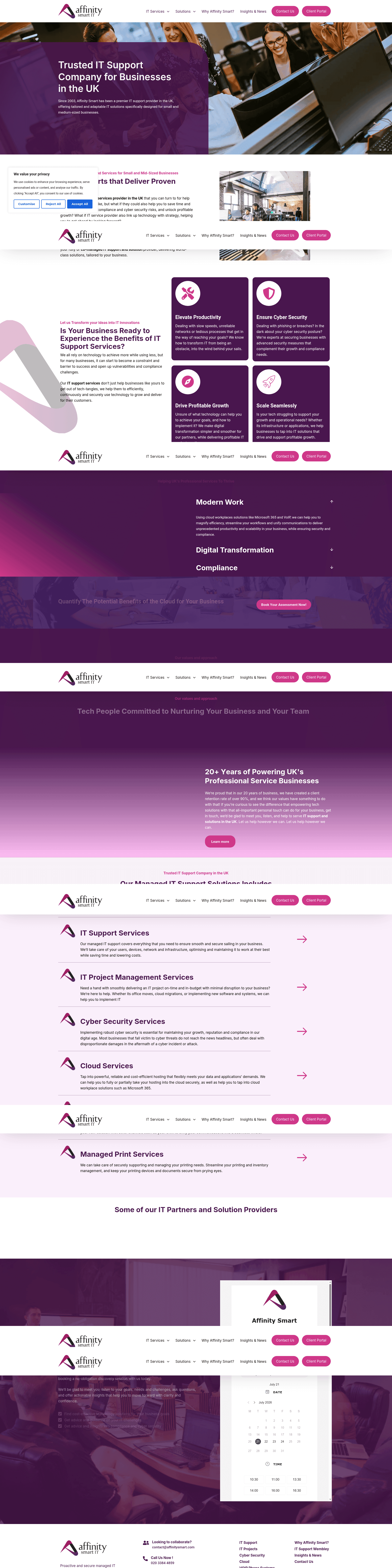 Affinity Smart website screenshot