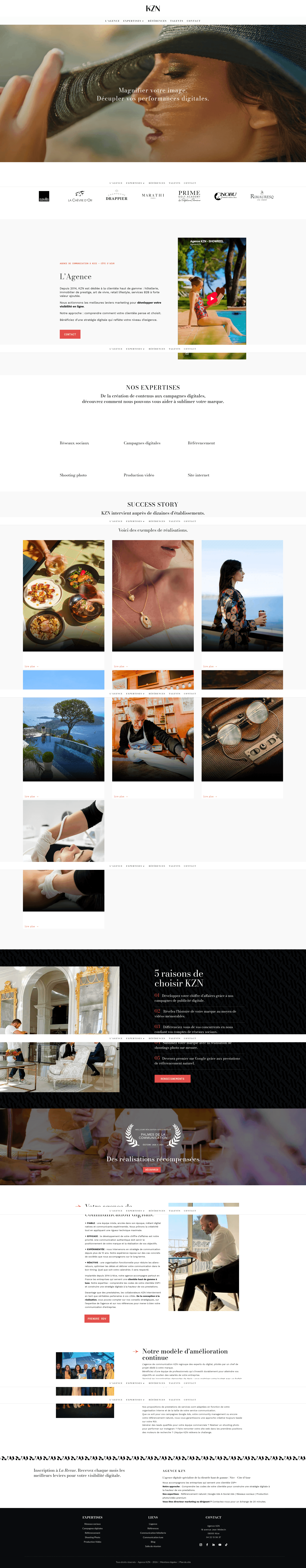 Agence KZN website screenshot