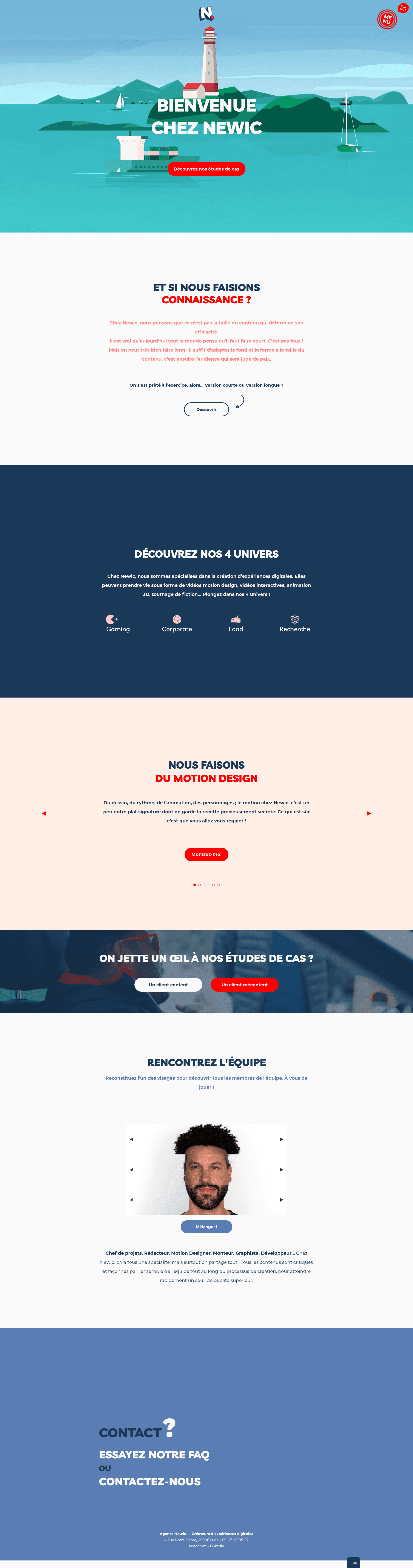 Agence Newic website screenshot