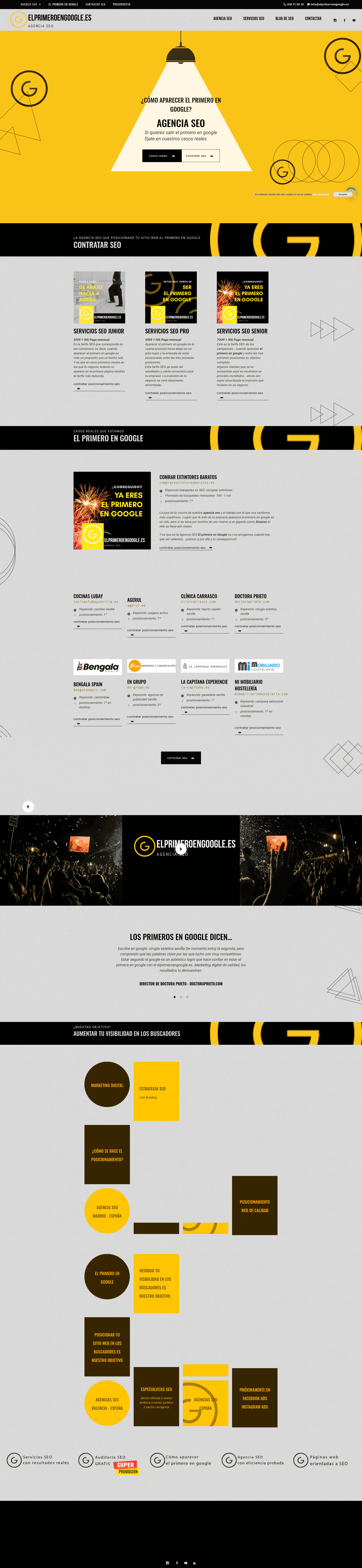 Agencia website screenshot
