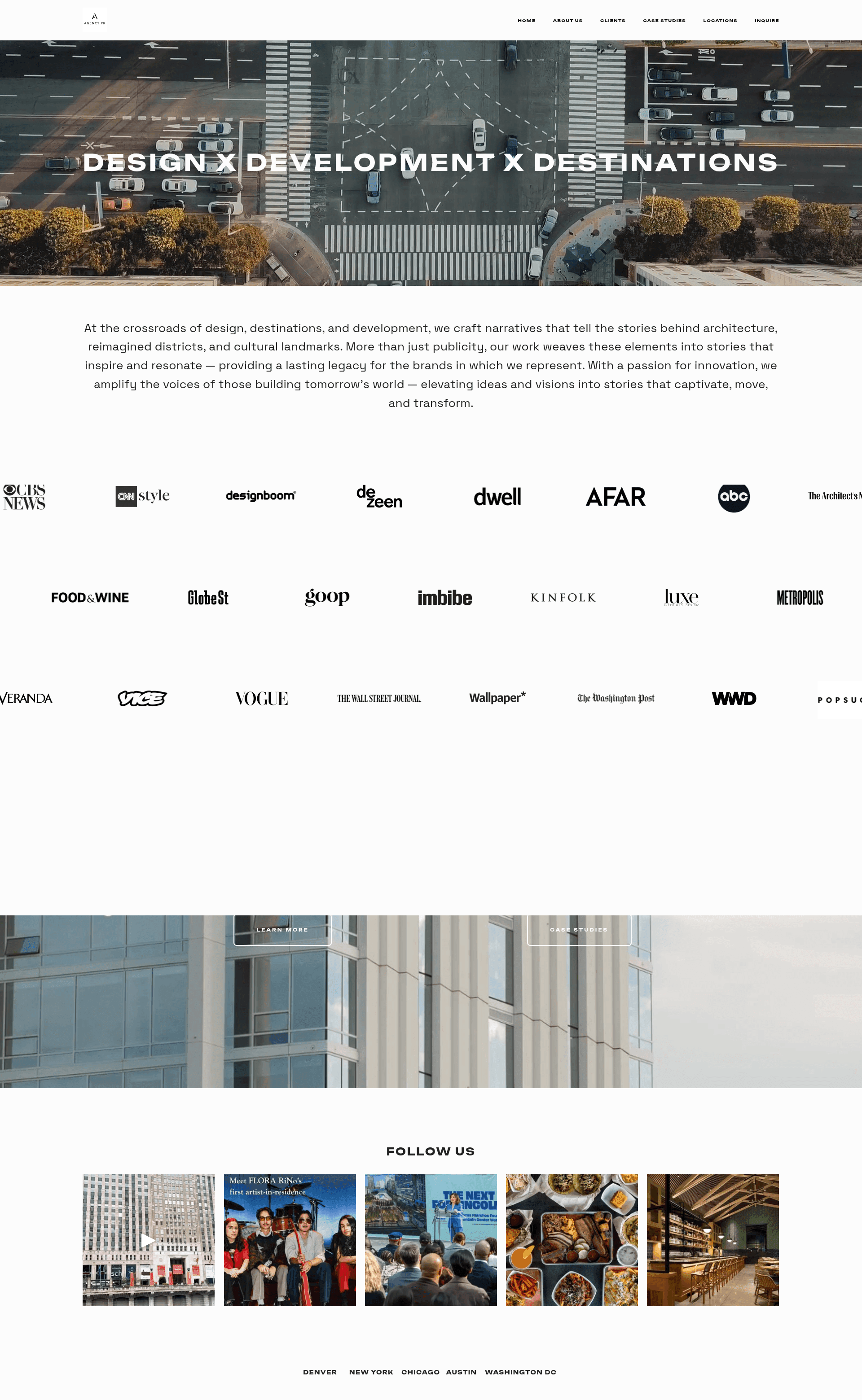 Agency PR website screenshot