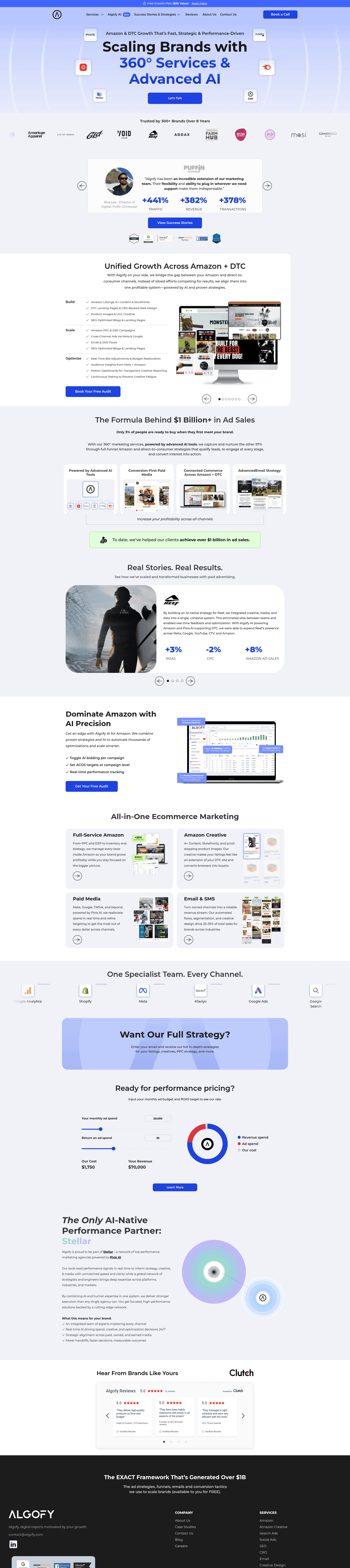Algofy website screenshot