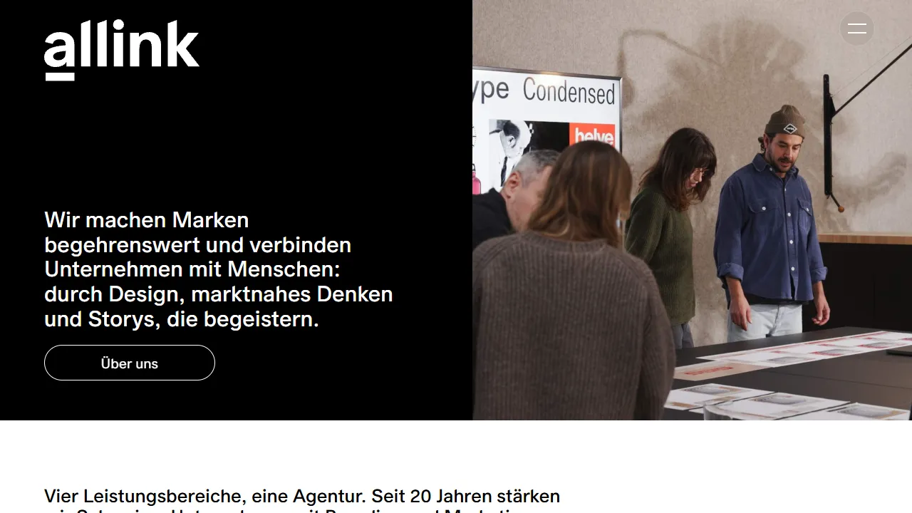 allink website screenshot