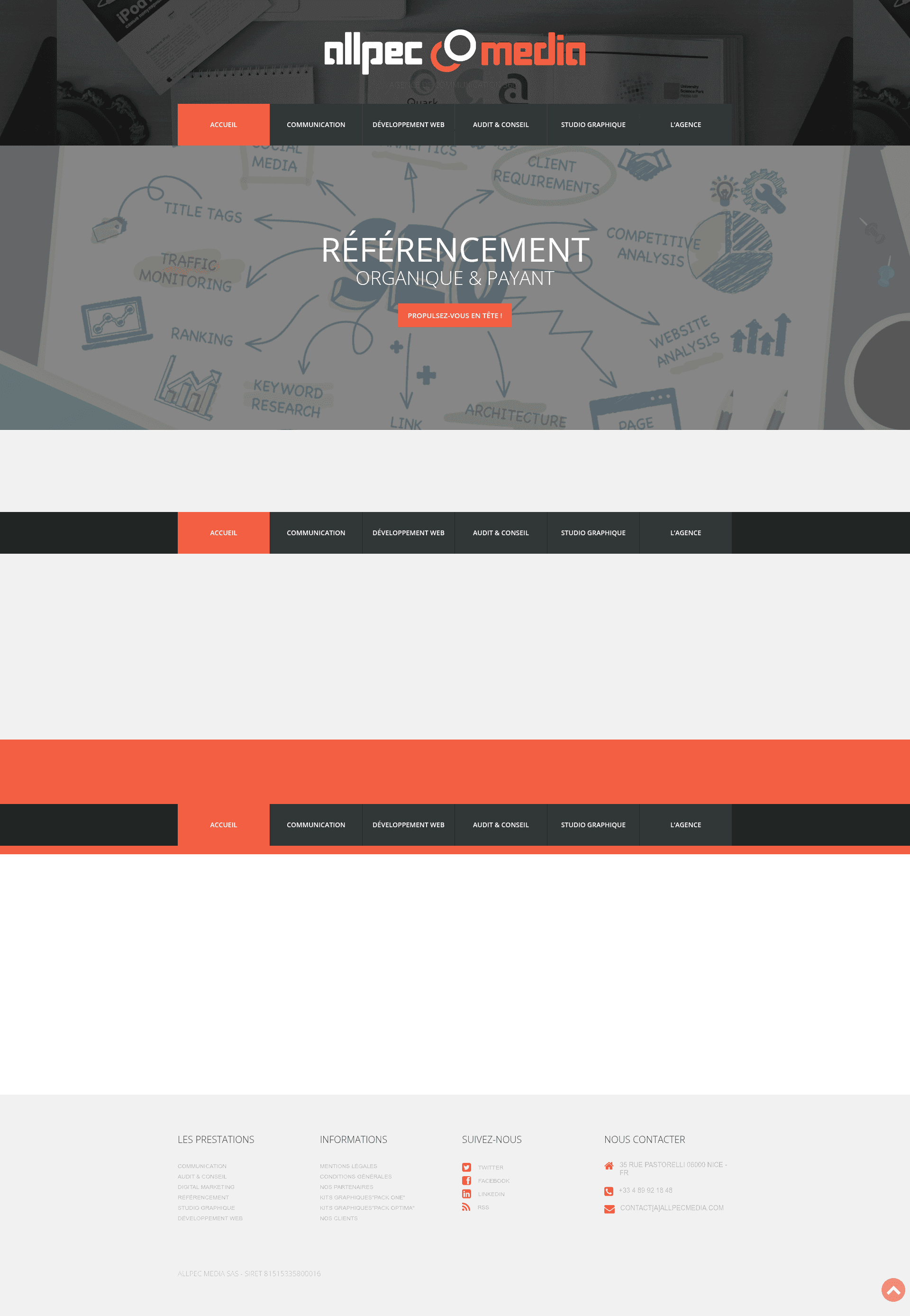 Allpec Média website screenshot
