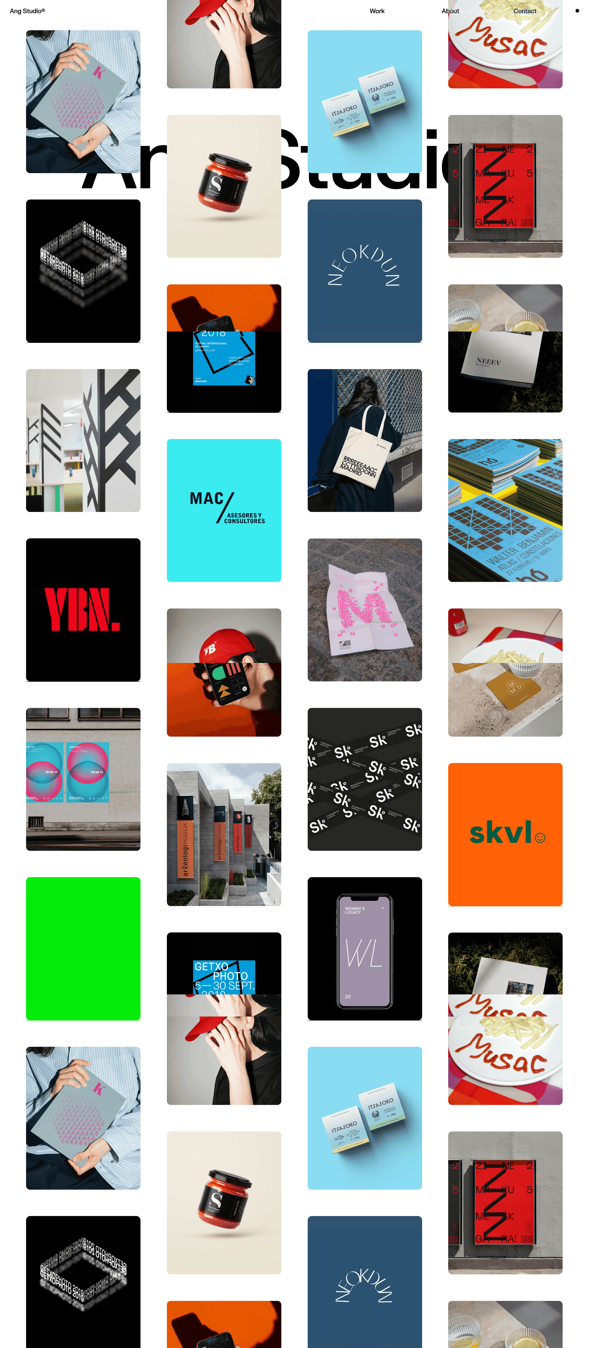 Ang Studio® website screenshot