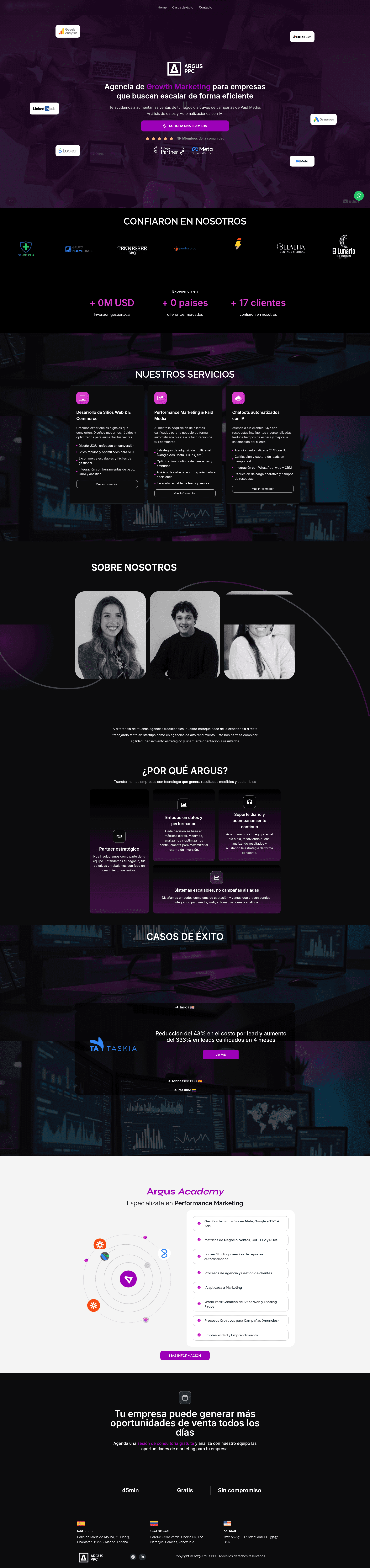 Argus PPC website screenshot