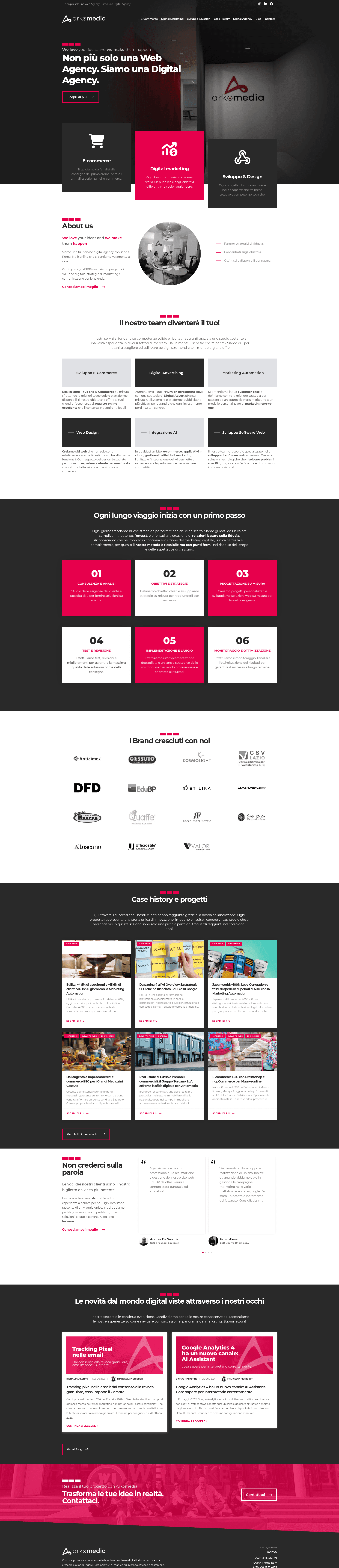 Arkomedia website screenshot