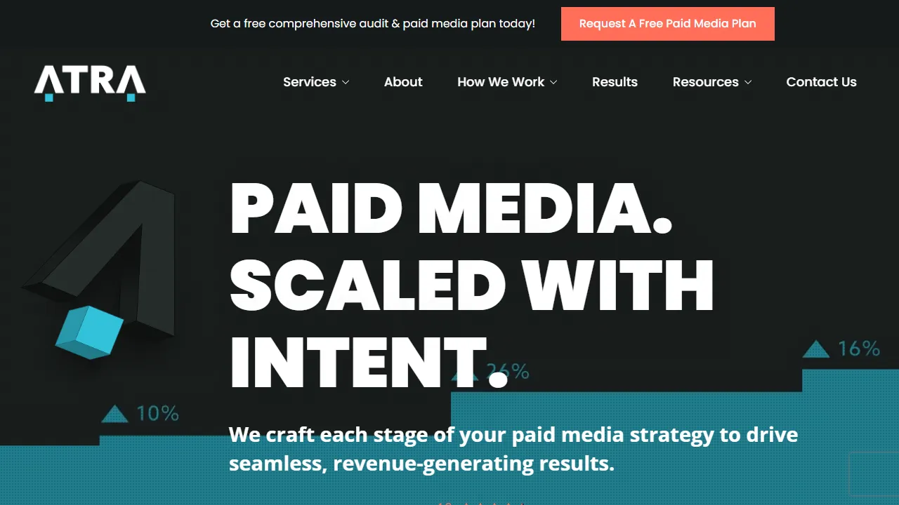 Atra website screenshot