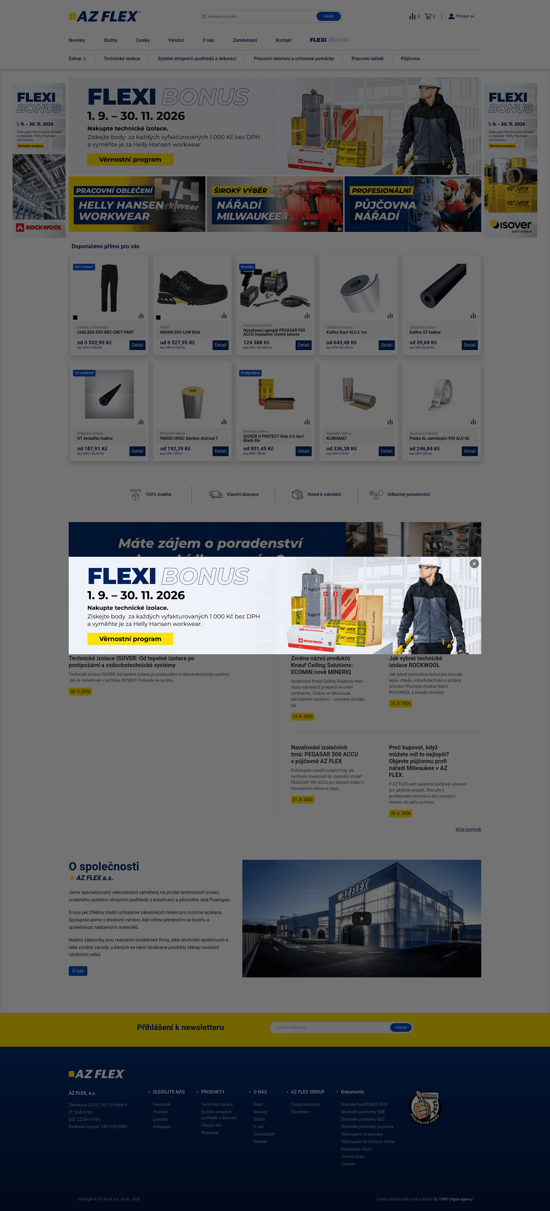 AZ Flex website screenshot