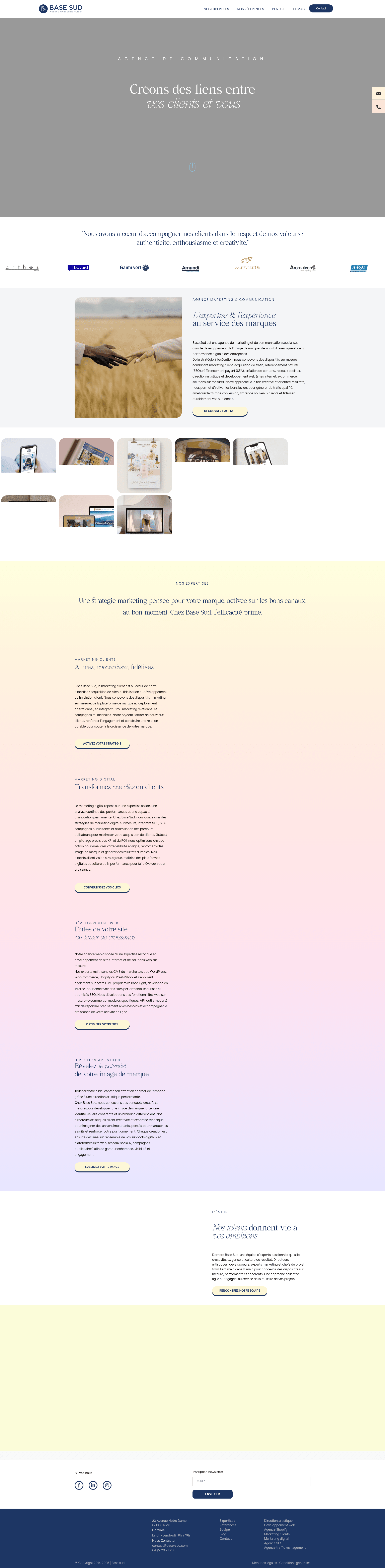 Base Sud website screenshot