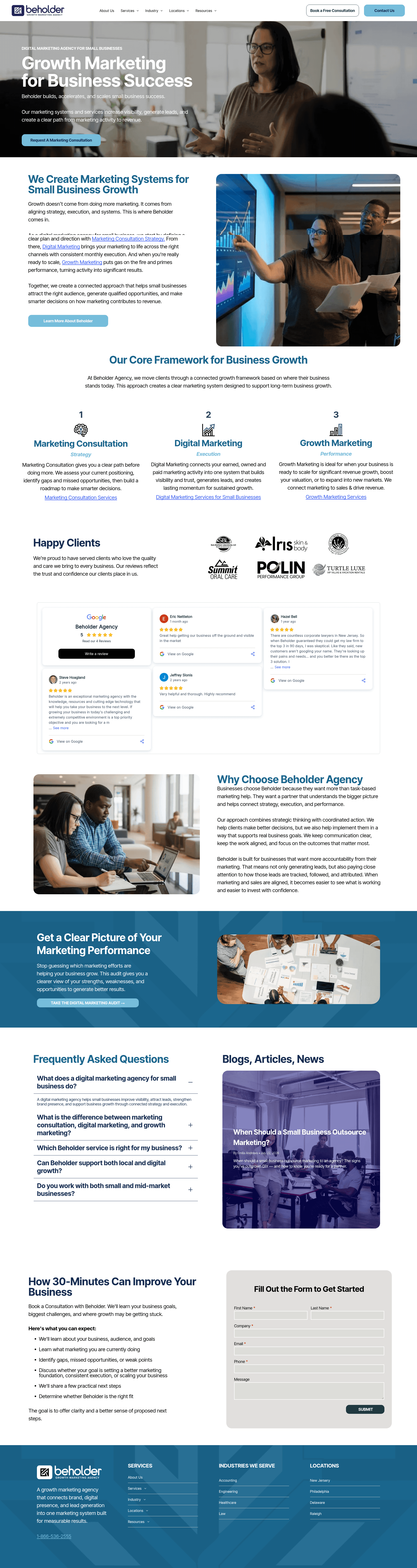 Beholder Agency website screenshot