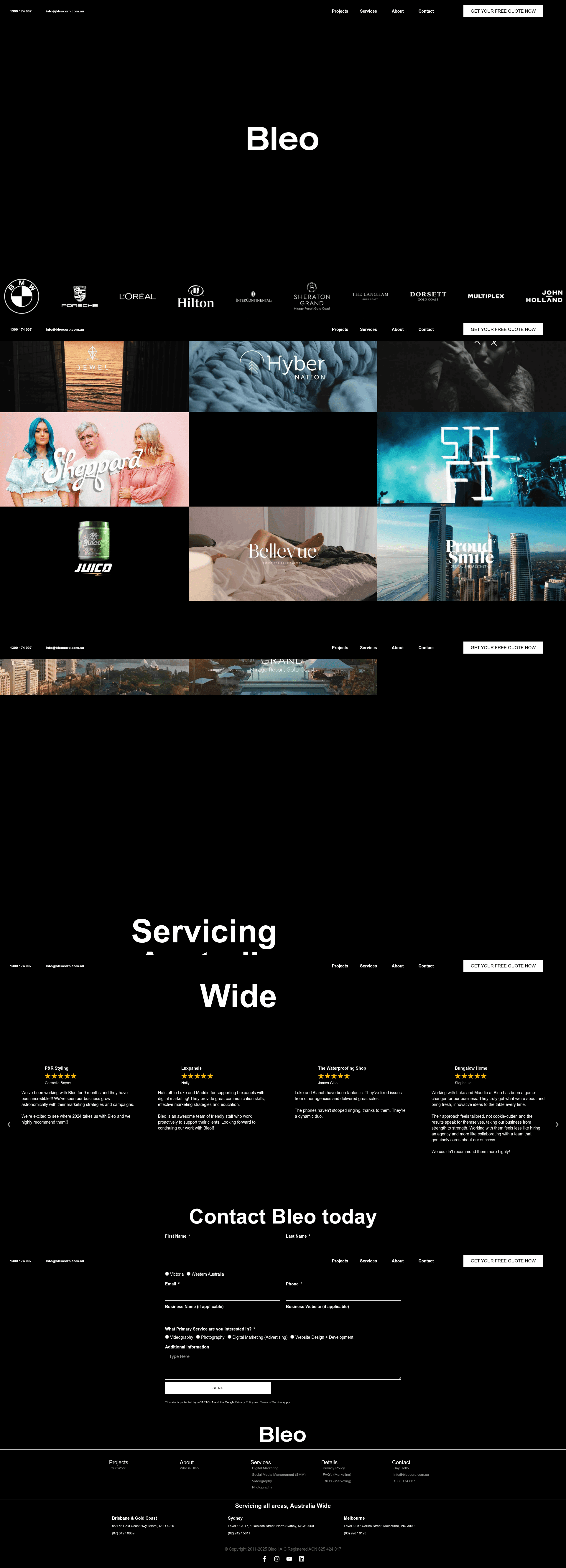 Bleo website screenshot