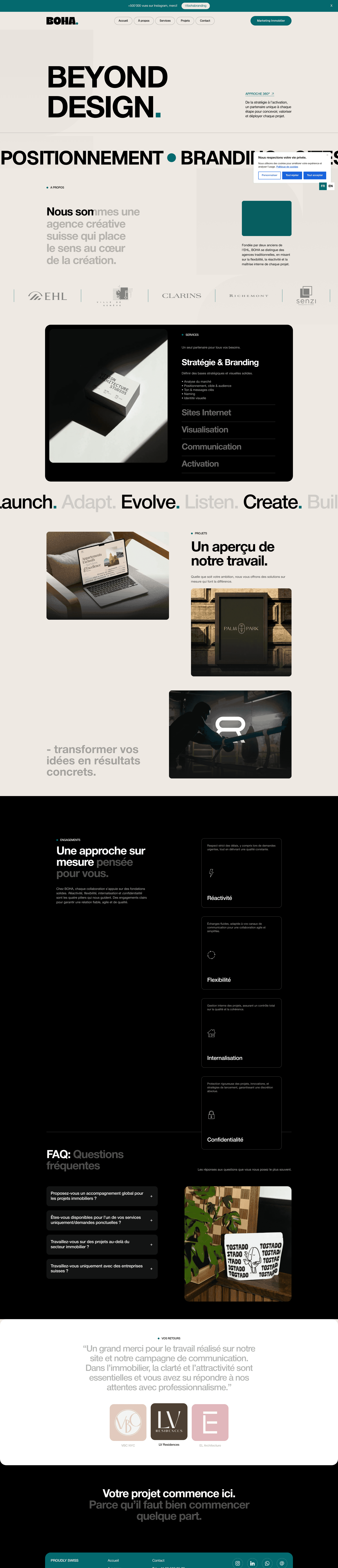 Boha website screenshot