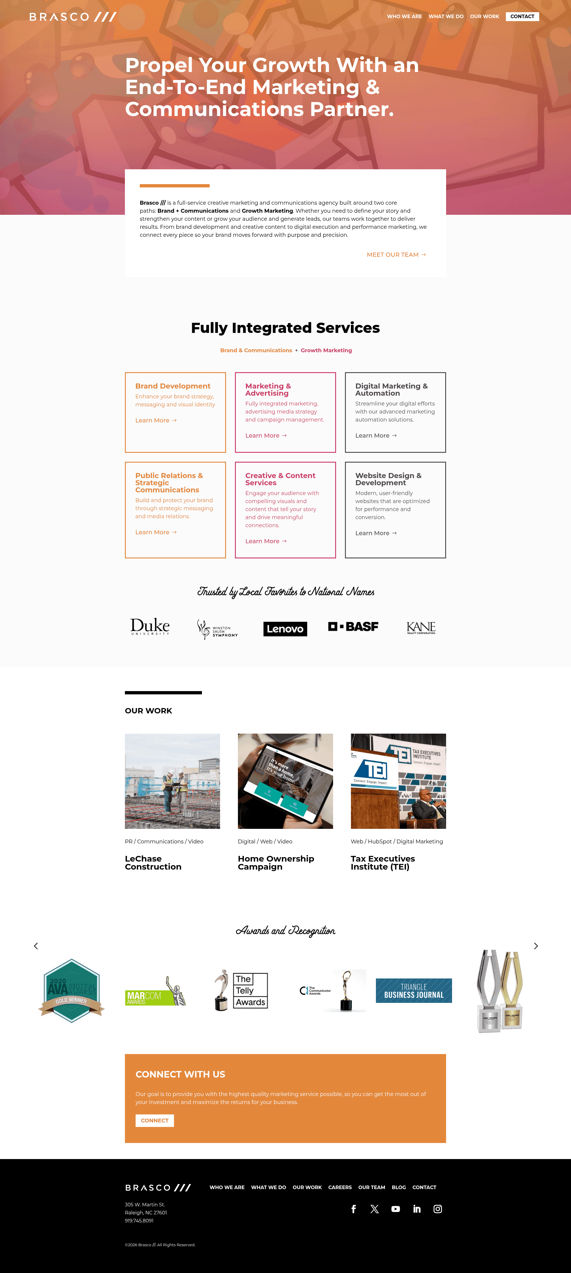 Brasco /// website screenshot