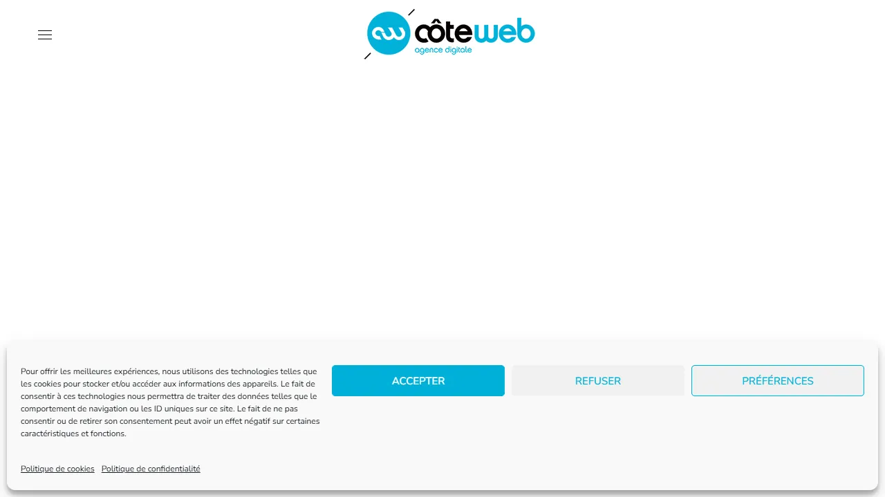 Screenshot of Côte web