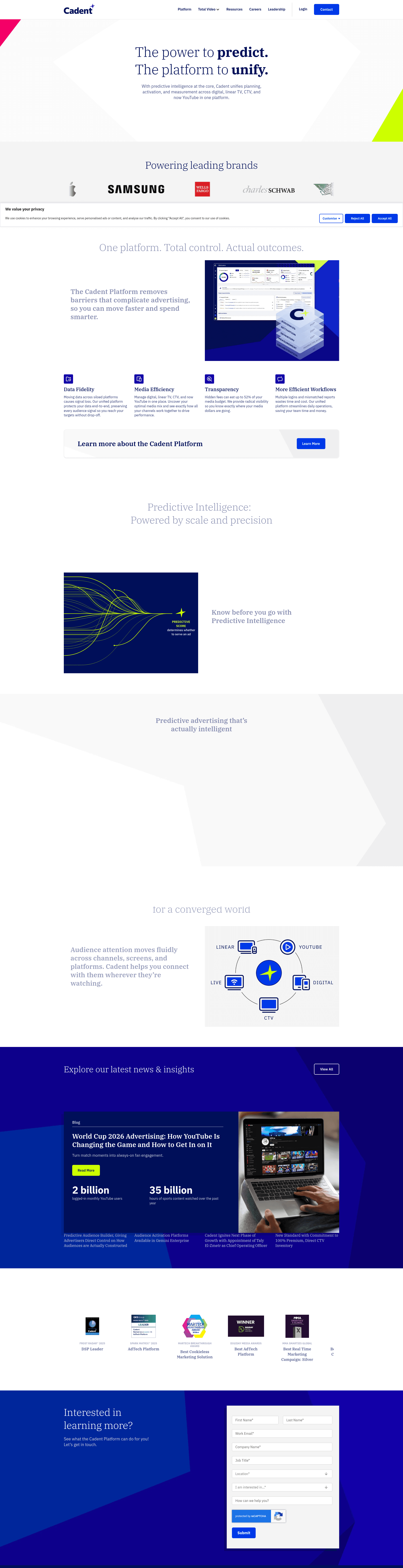 Cadent website screenshot
