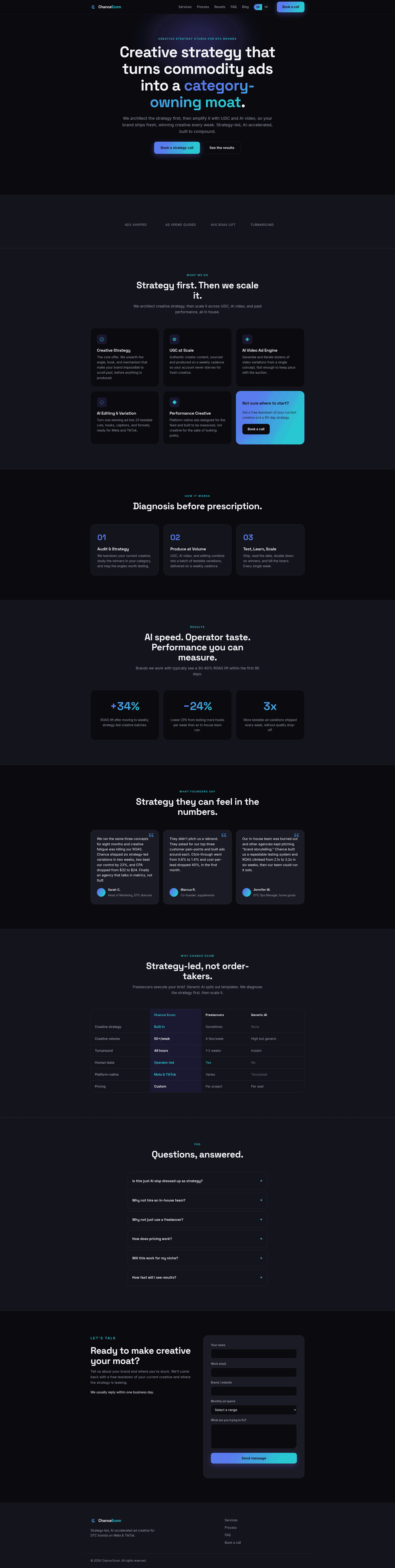 Chance Ecom website screenshot