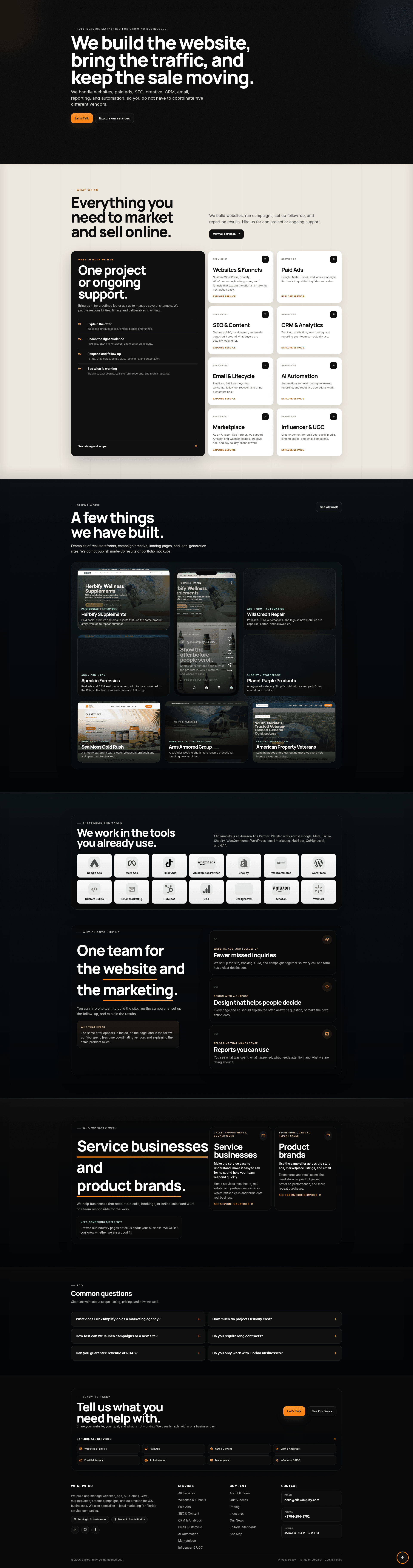 ClickAmplify website screenshot