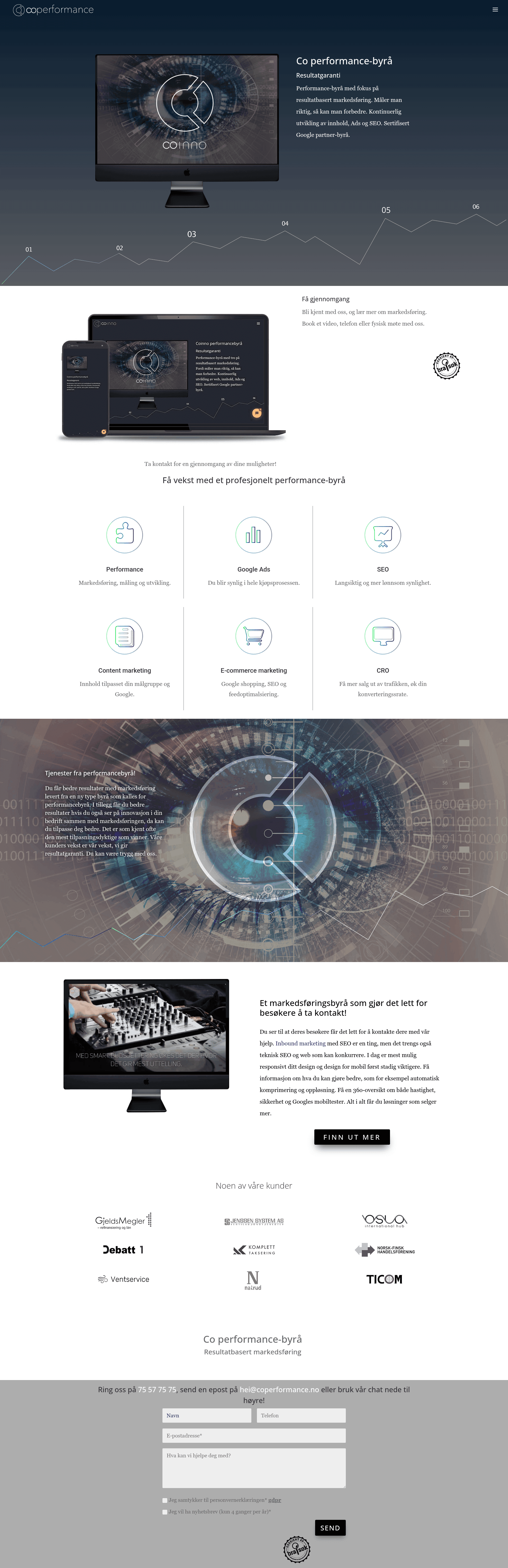 Coinno website screenshot