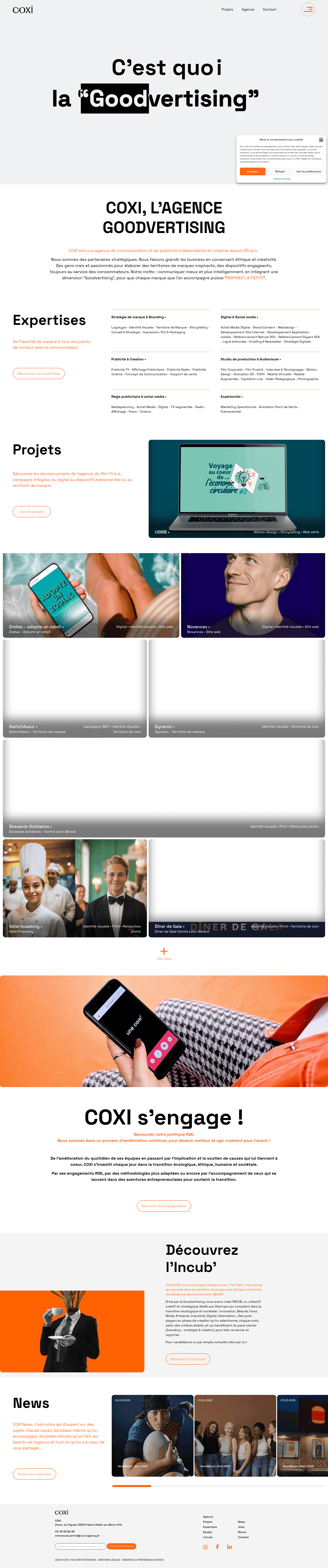 Coxi website screenshot