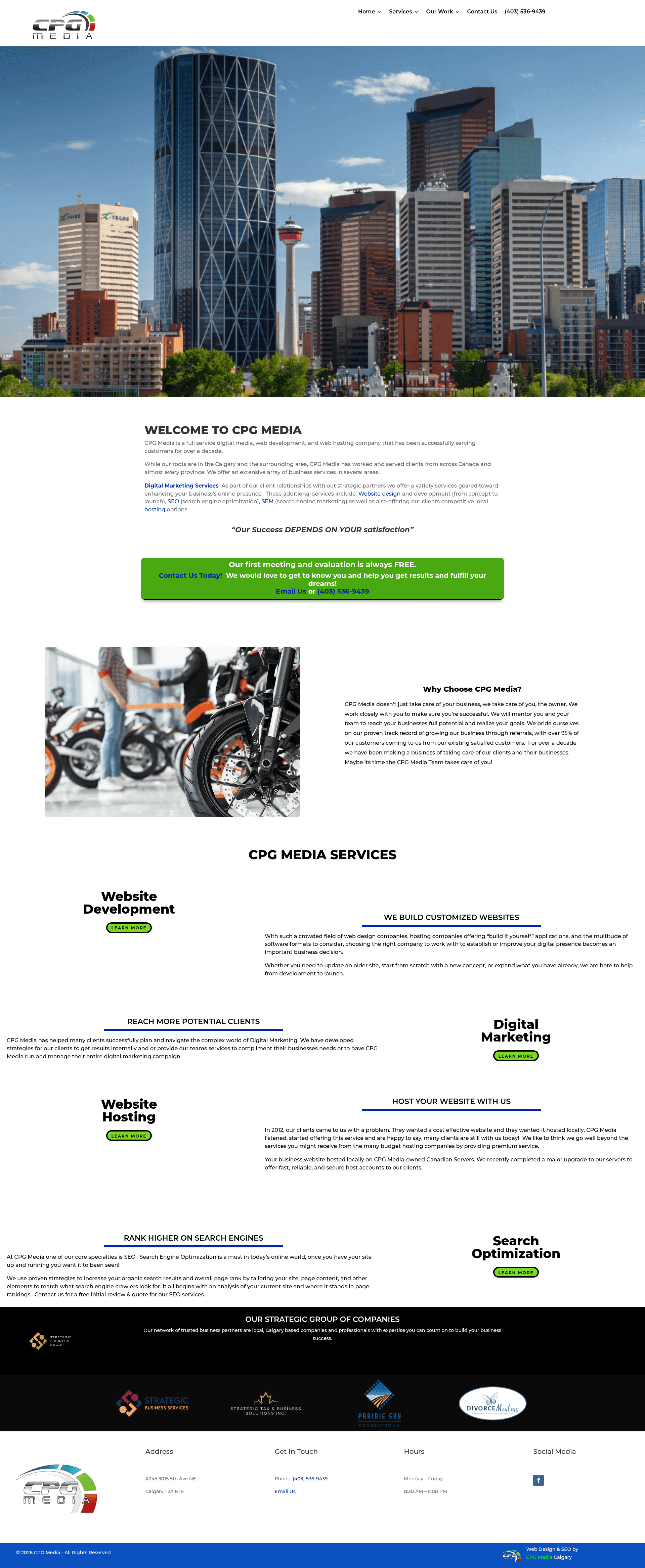 CPG Media website screenshot