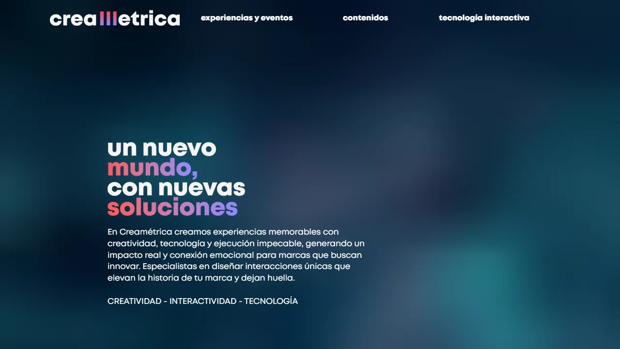 Creamétrica website screenshot