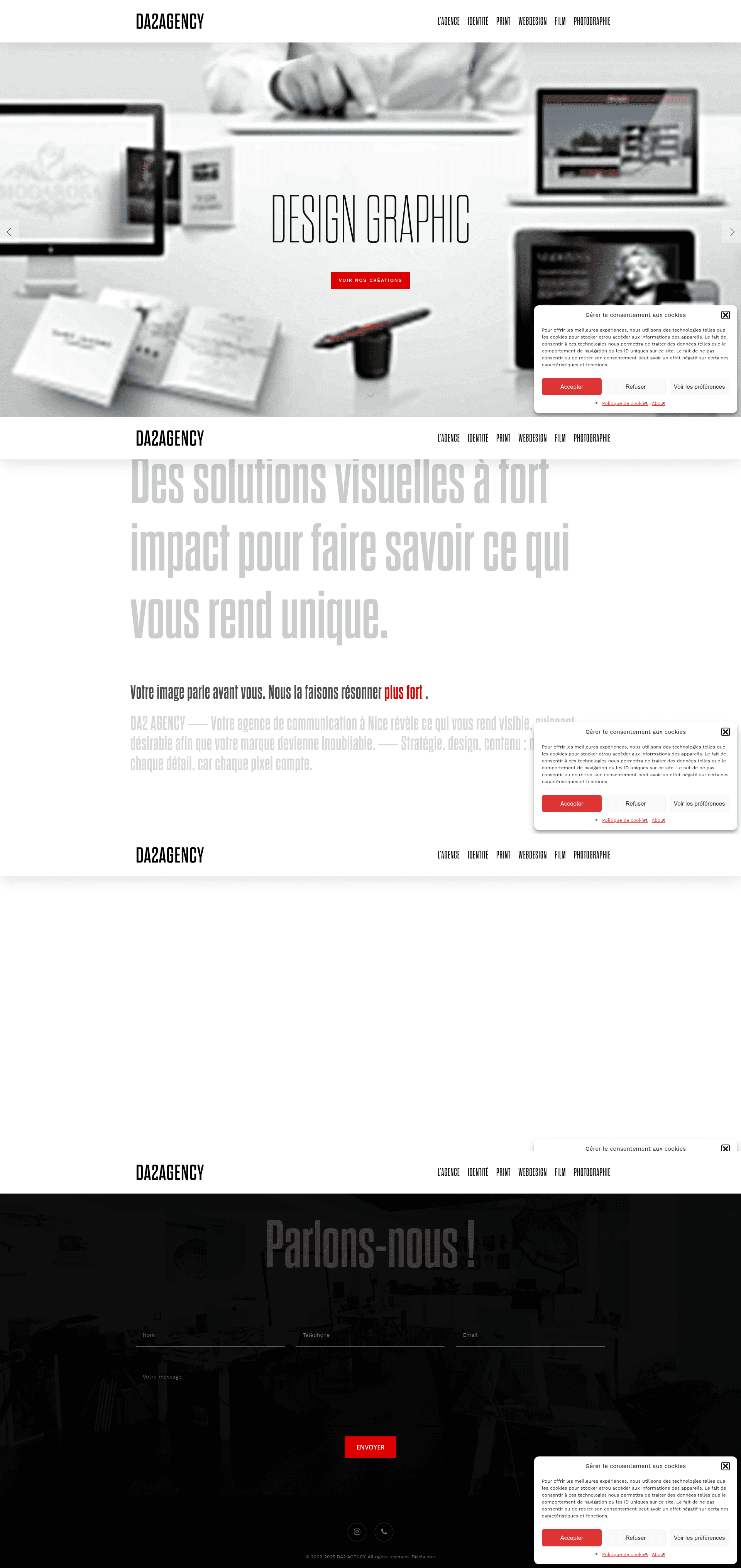 Da2agency website screenshot