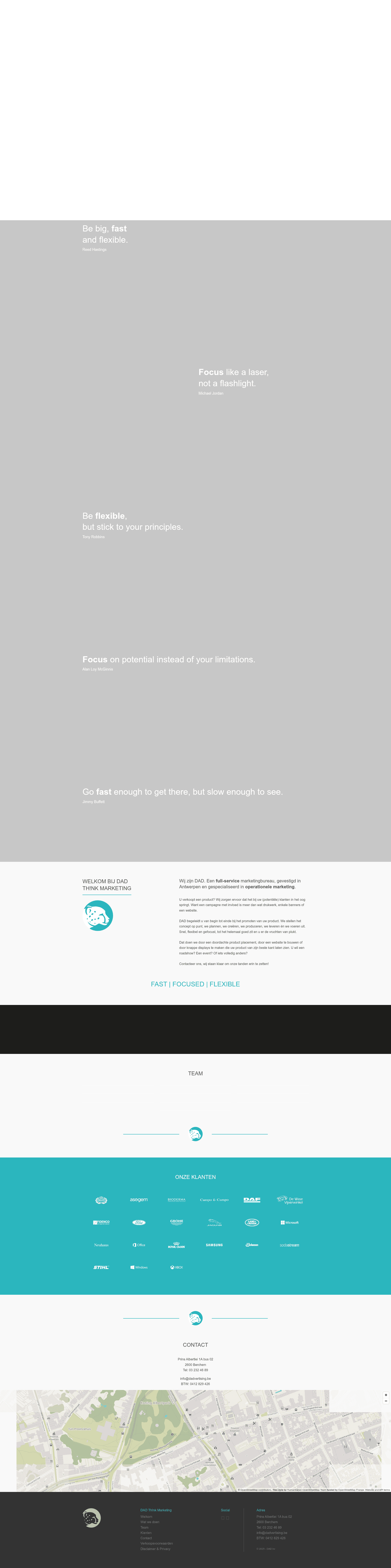 DAD website screenshot