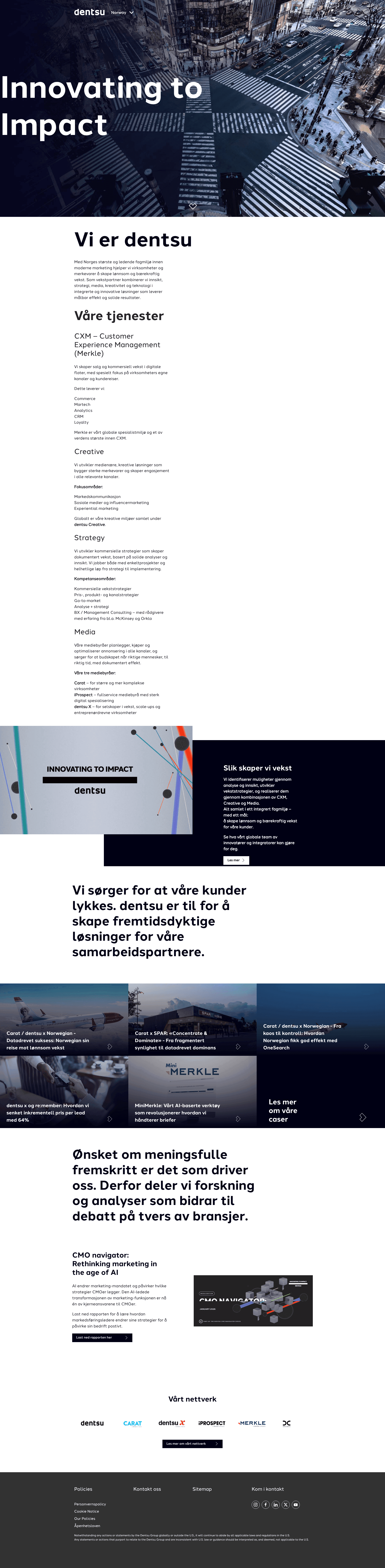 Dentsu Norge website screenshot