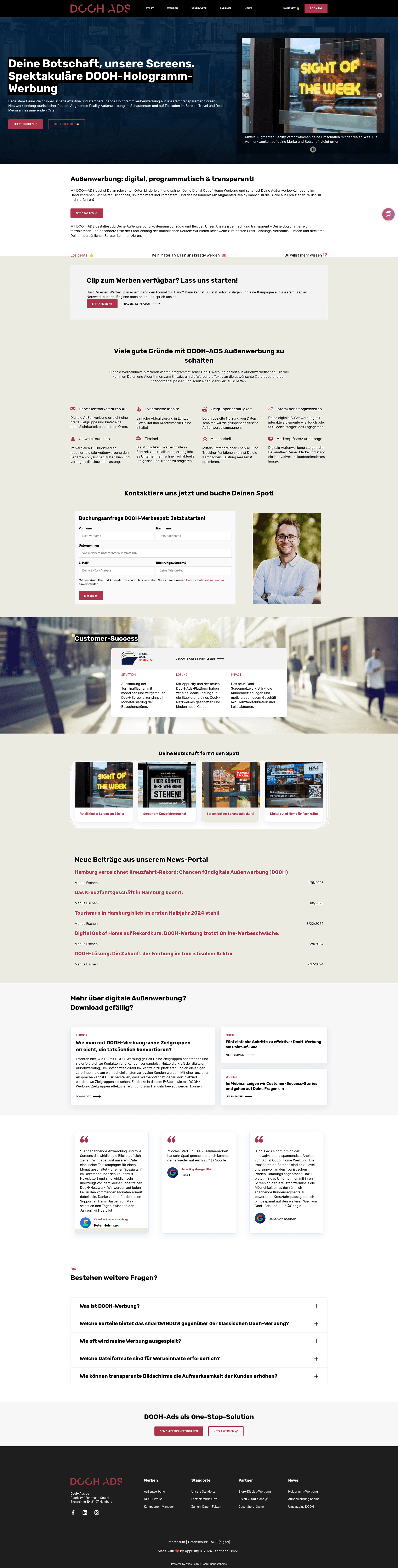 DooH Ads website screenshot