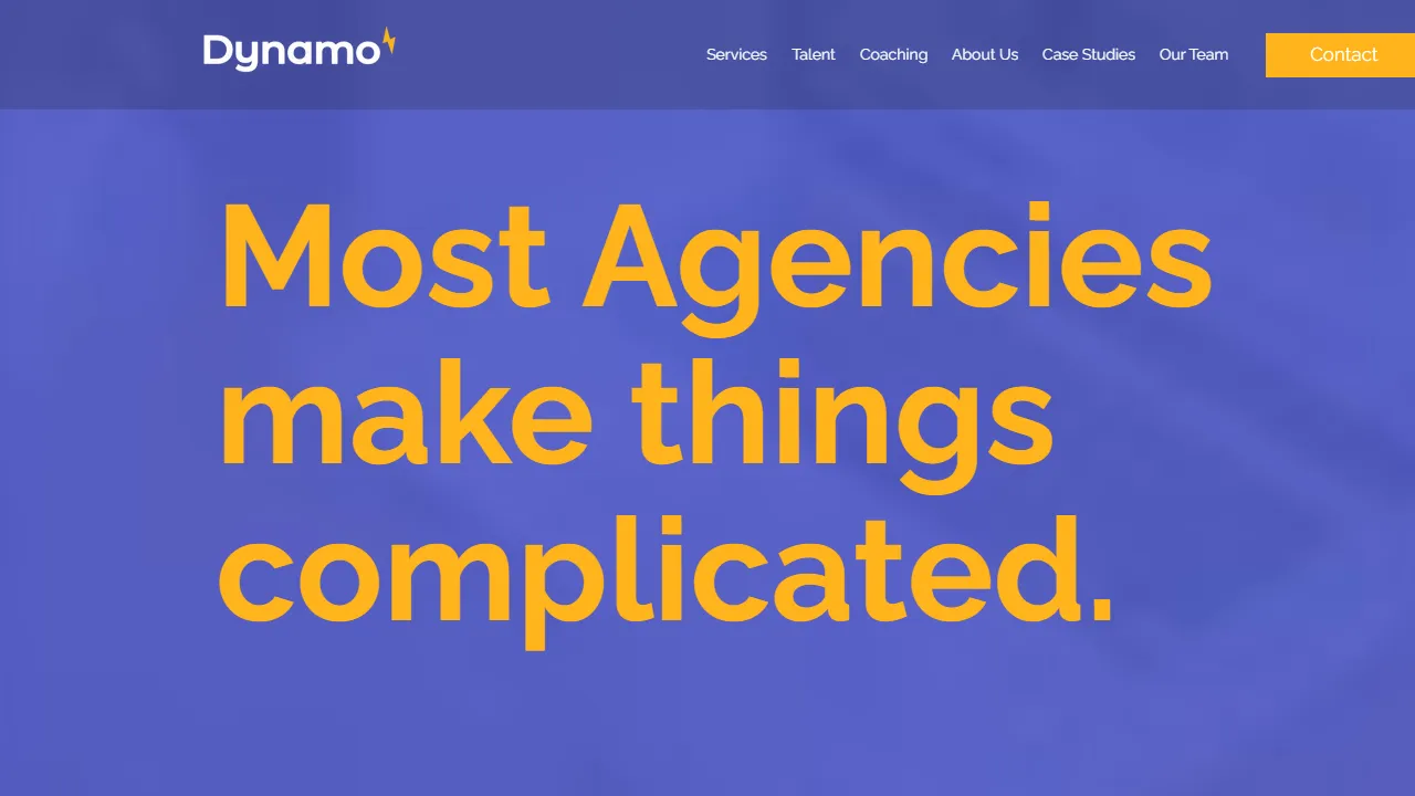 Dynamo website screenshot