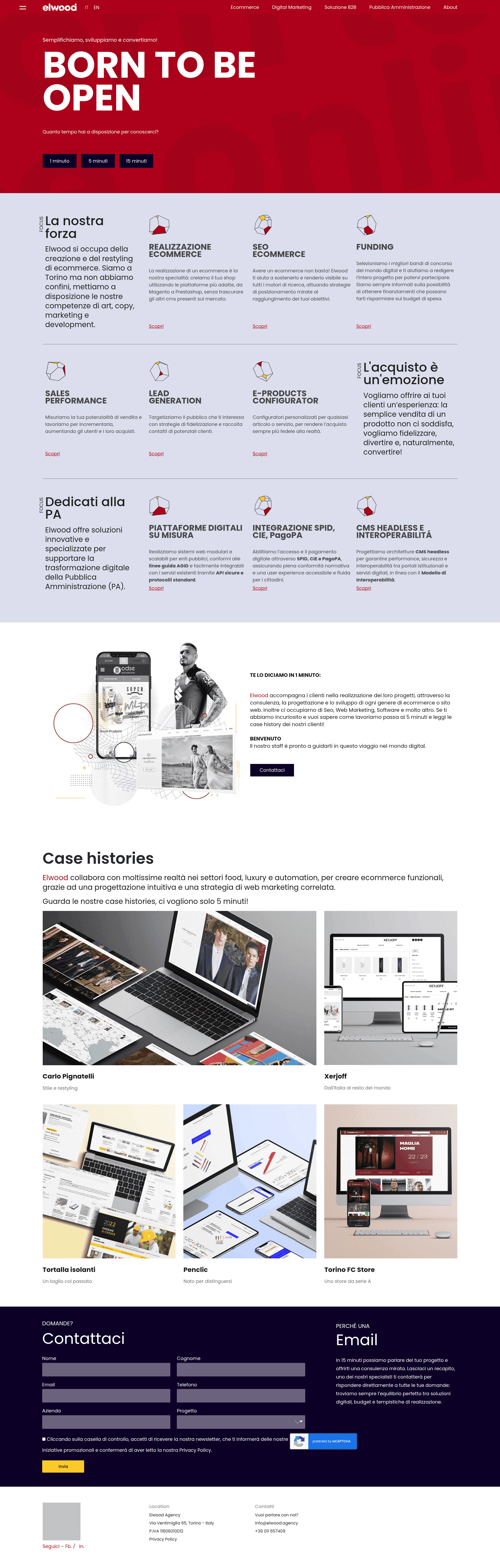 Elwood website screenshot