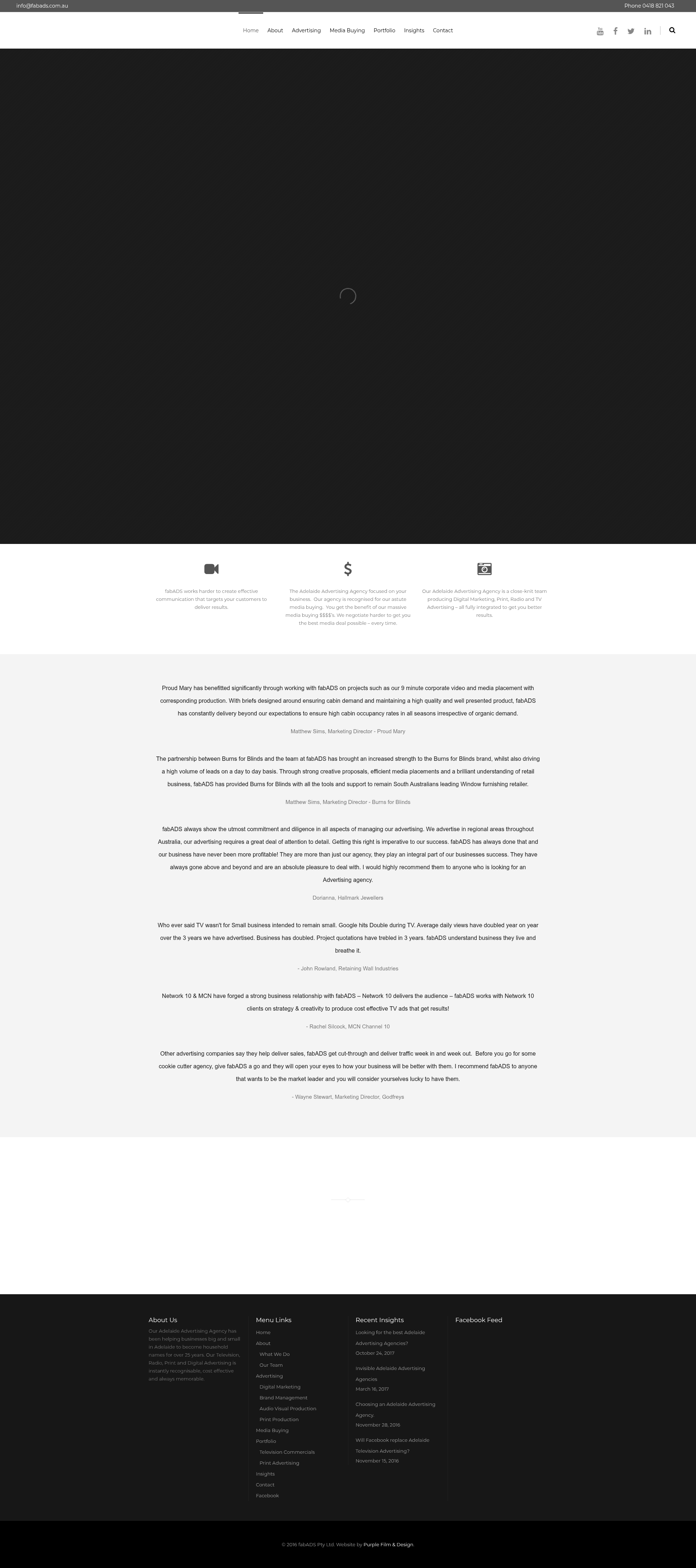 fabADS website screenshot
