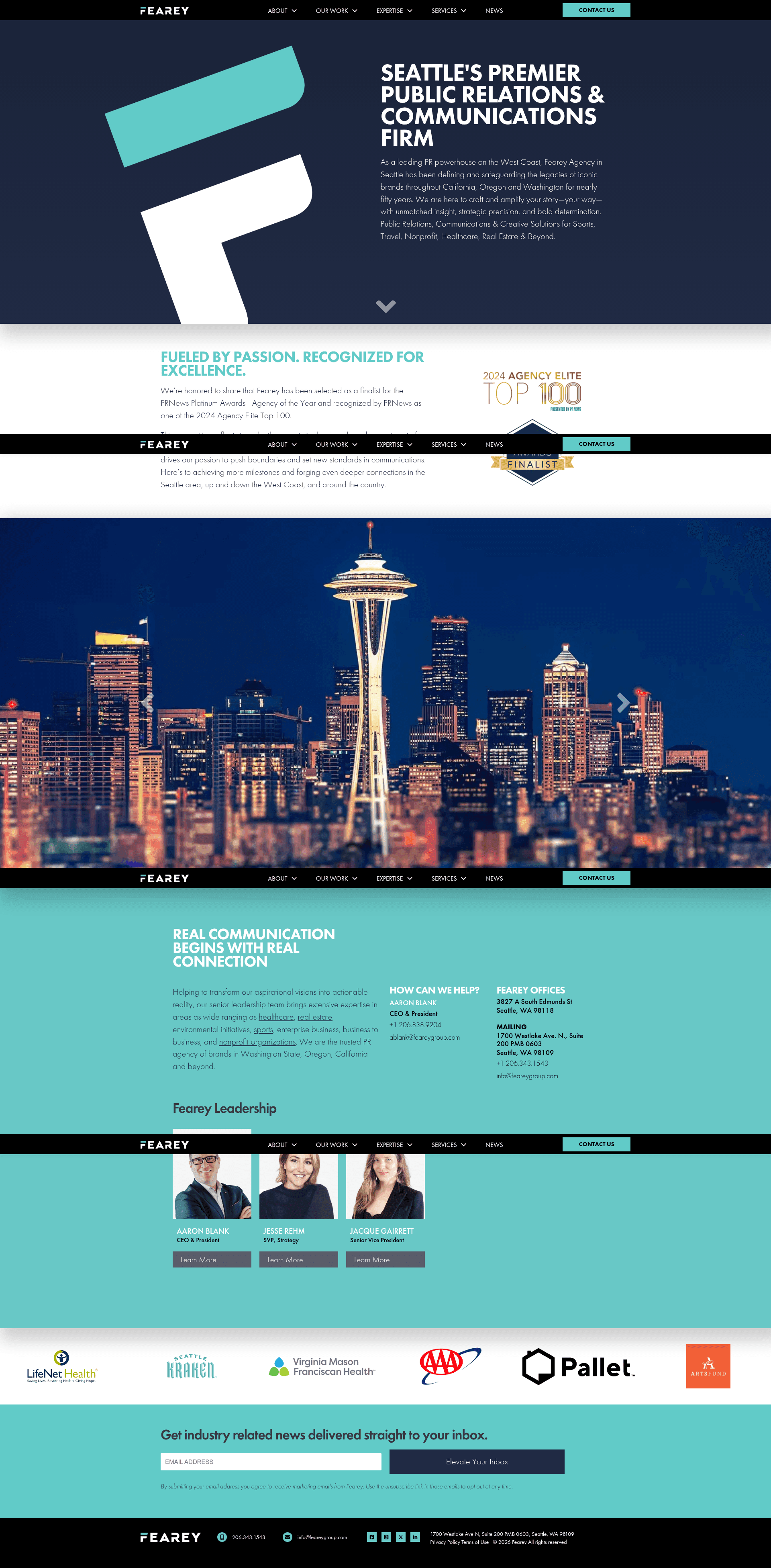 Fearey website screenshot