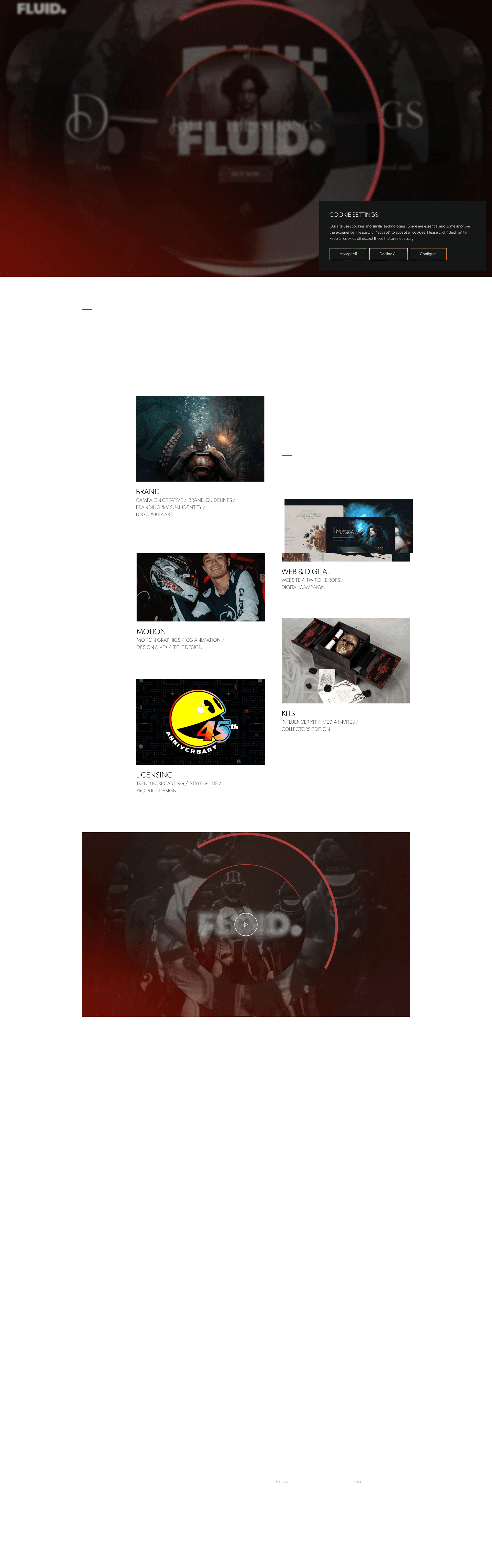 Fluid website screenshot