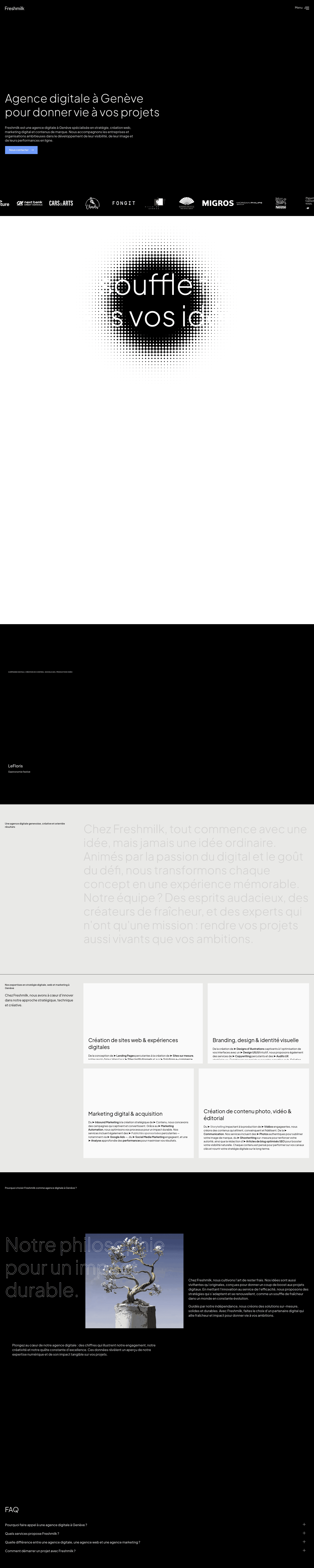 Freshmilk website screenshot