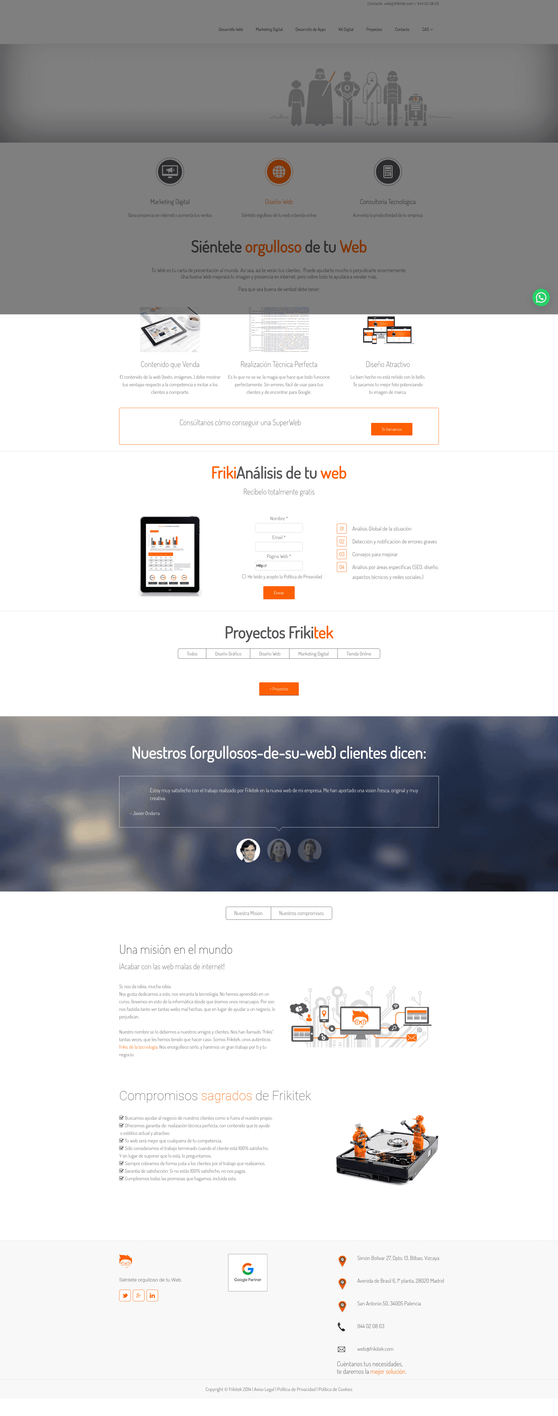 Frikitek website screenshot